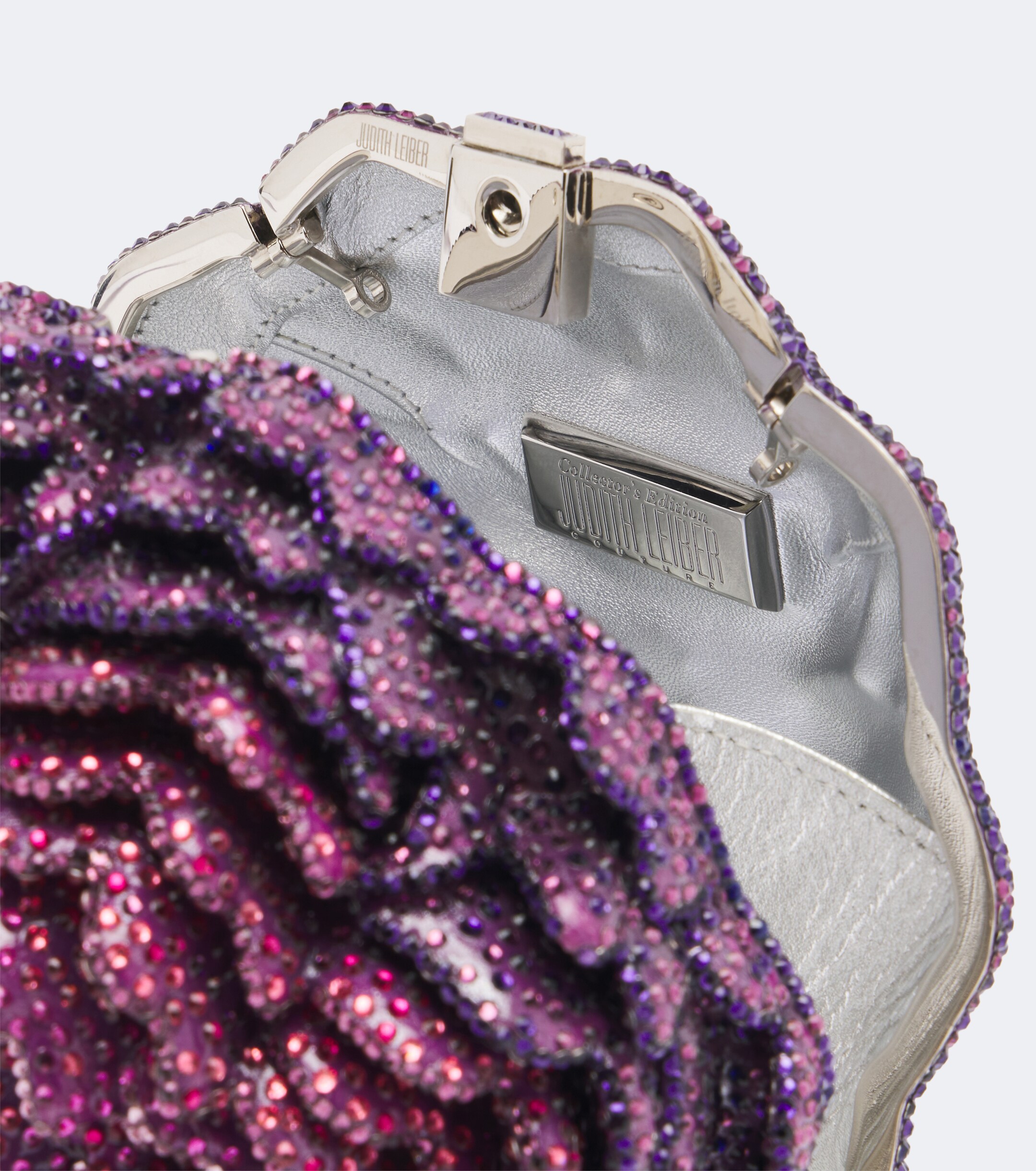 Judith Leiber Couture Judith Leiber Couture Peony Belladonna crystal-embellished clutch