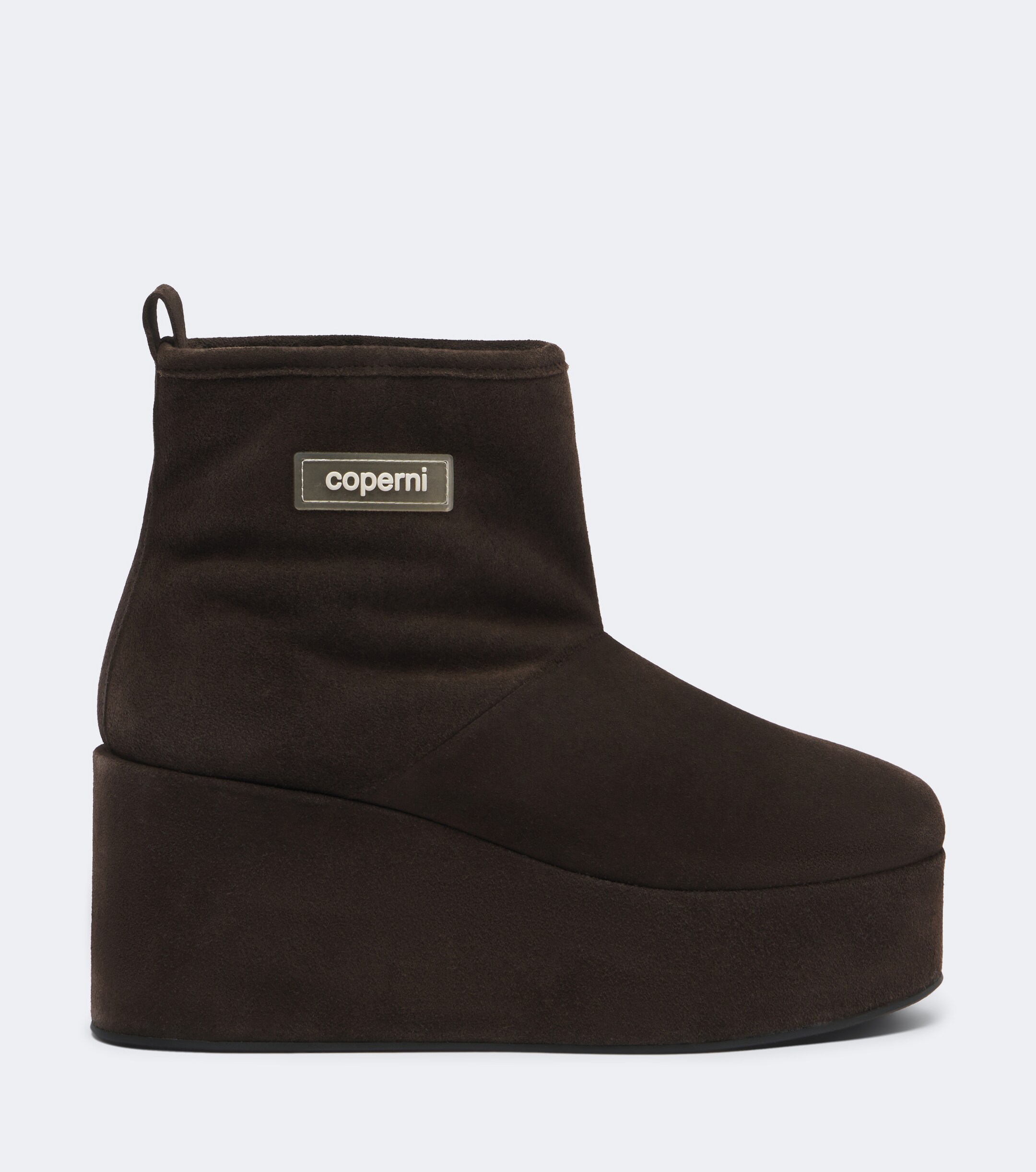 Coperni Coperni Shearling-lined suede wedge boots