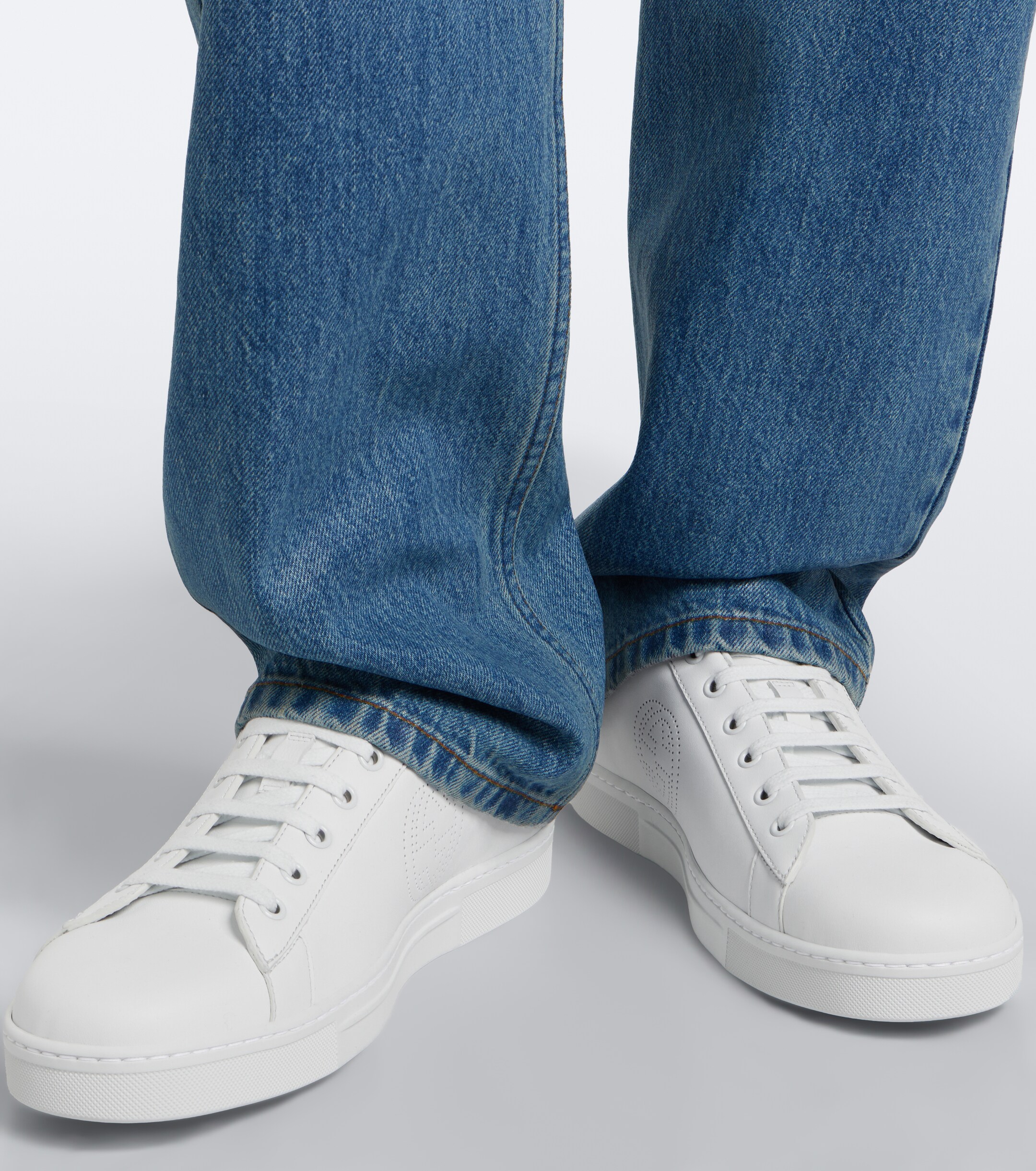 Gucci Gucci Ace Web Stripe leather sneakers