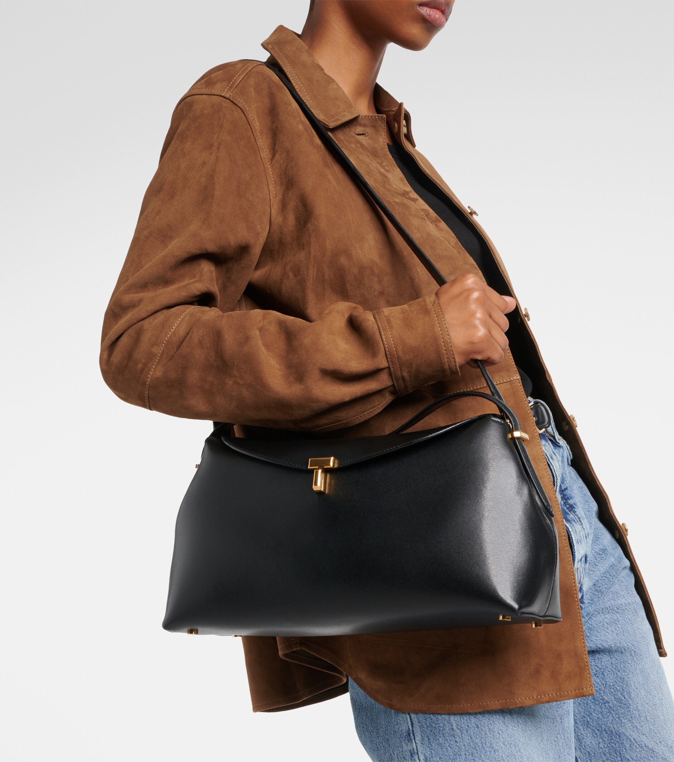 TOTEME T-Lock Medium leather tote bag