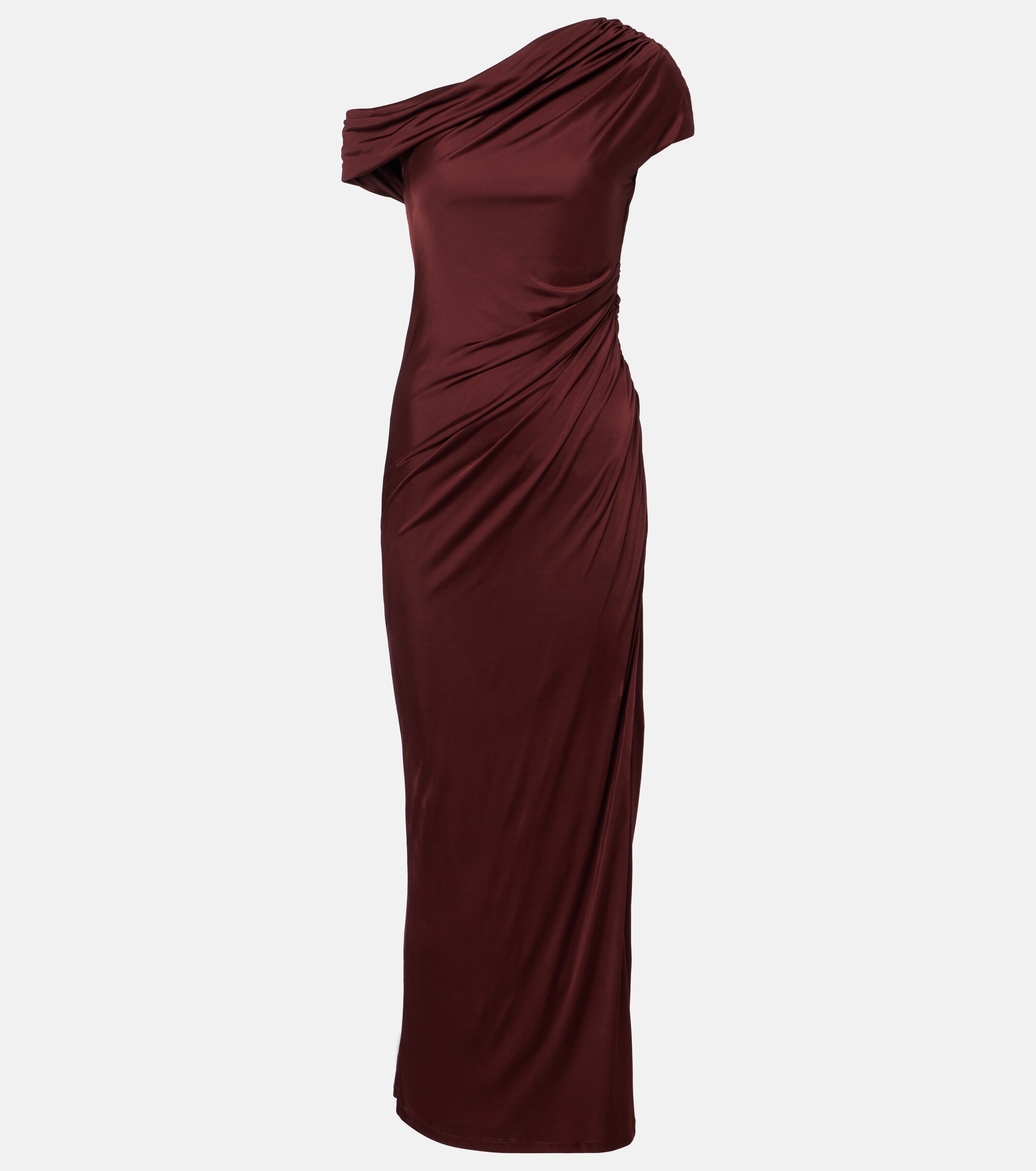 asymmetrical hem bridesmaid dress Leset Women's Lauren Ruched Asymmetrical Dress - Black