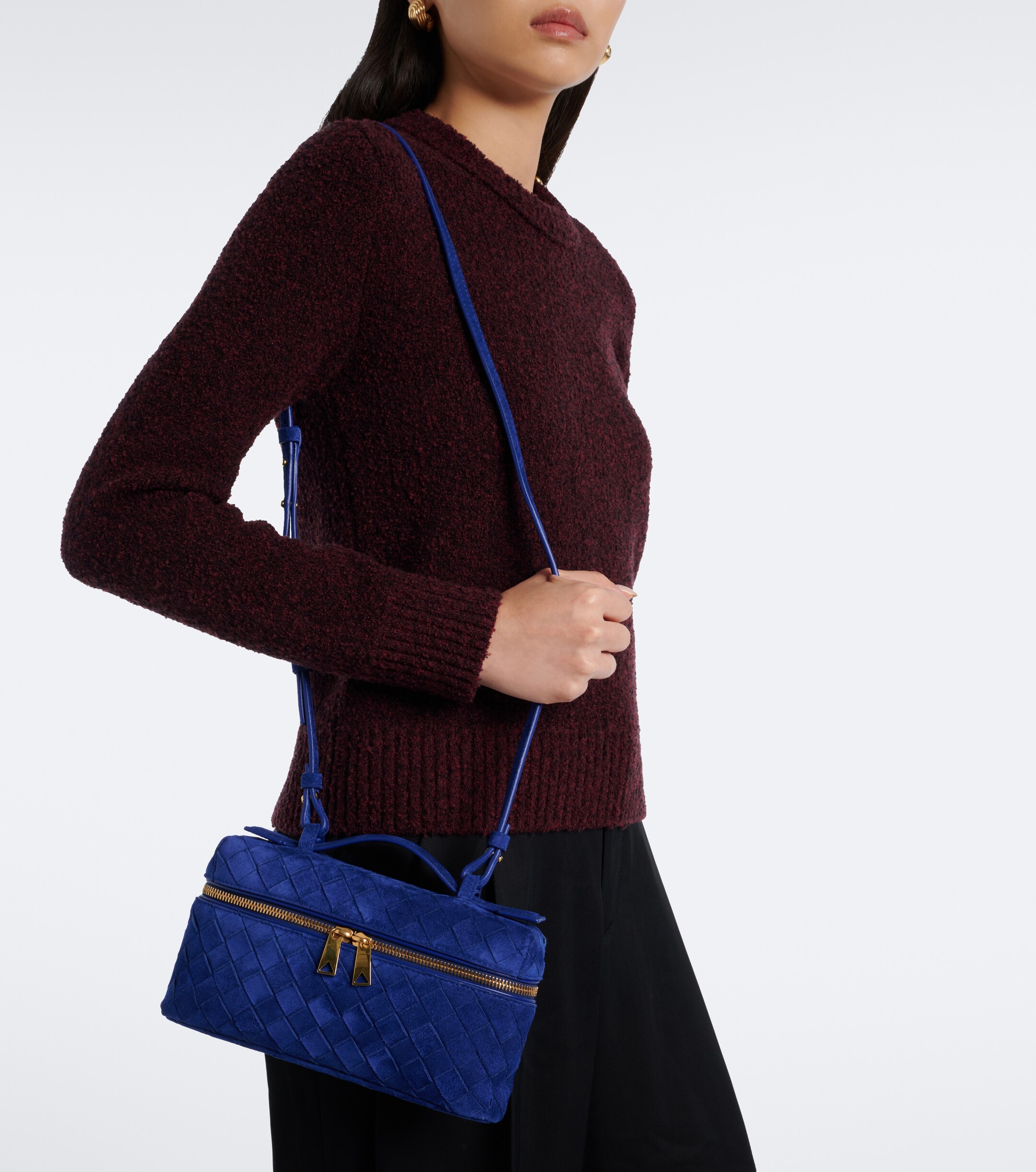 Bottega Veneta Bang Bang Intrecciato suede vanity bag