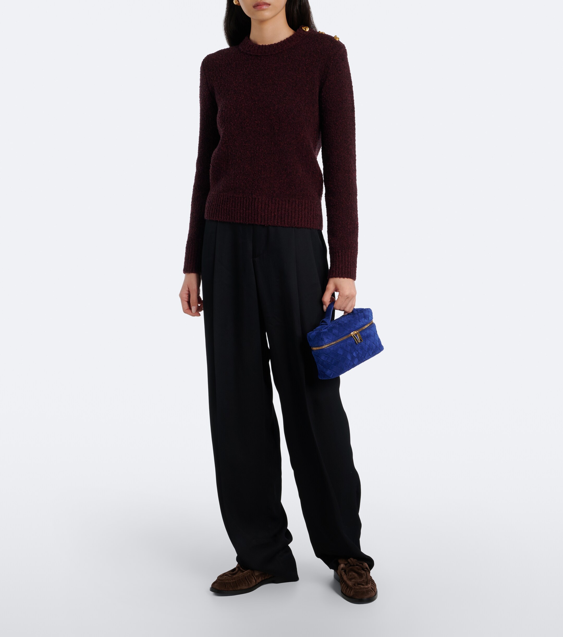 Bottega Veneta Bang Bang Intrecciato suede vanity bag