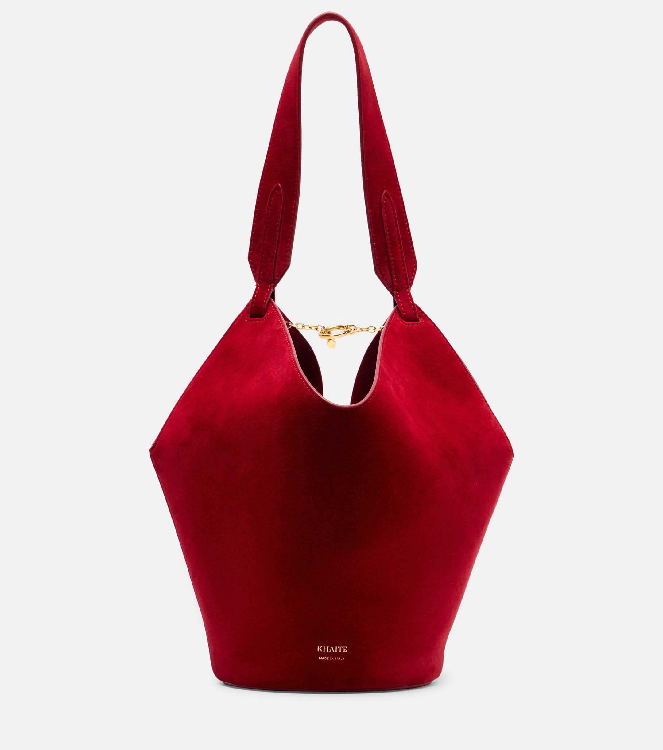 KHAITE Lotus Mini suede tote bag