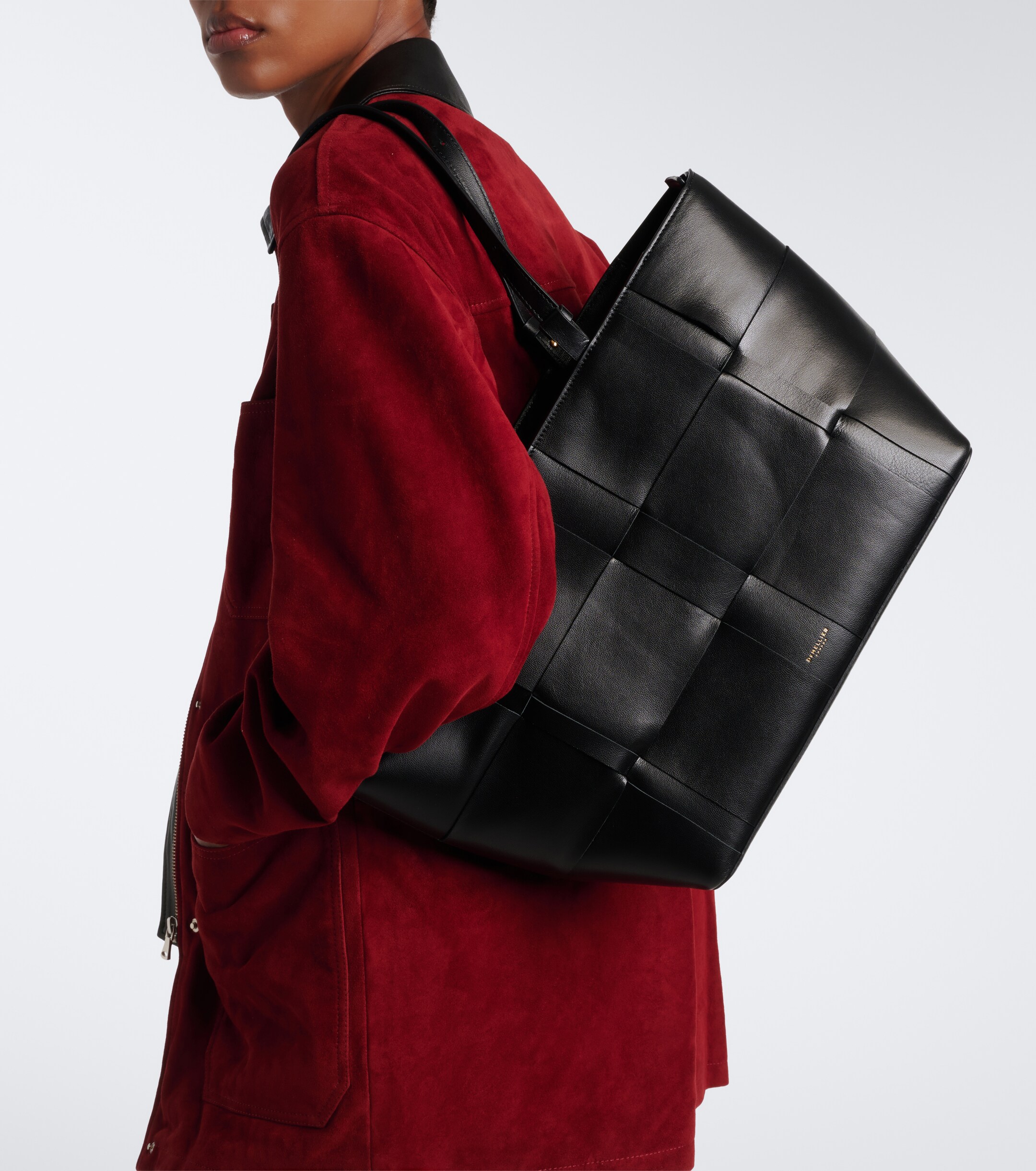 DeMellier Florence Large woven leather tote bag thumbnail