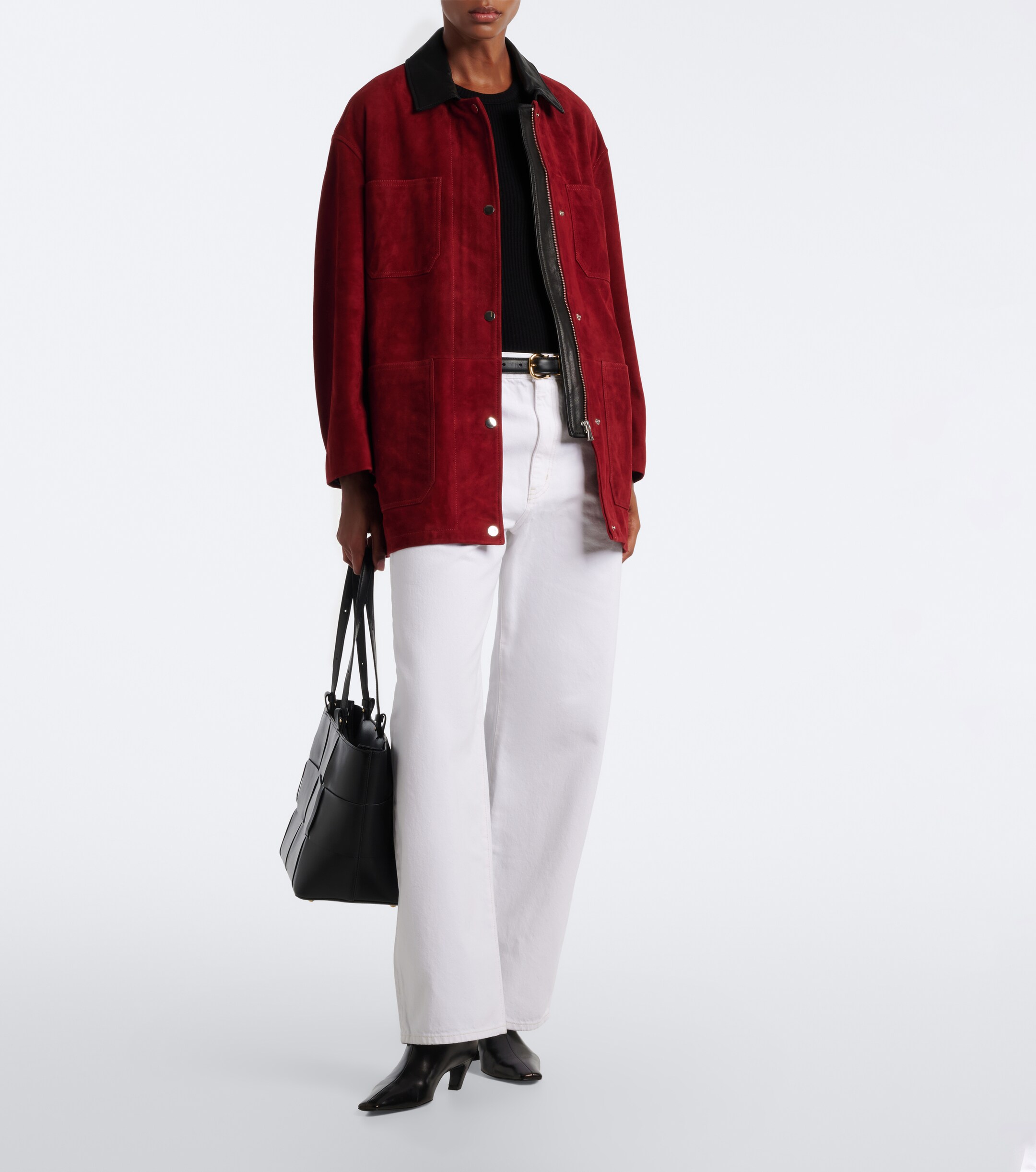 DeMellier Florence Large woven leather tote bag thumbnail