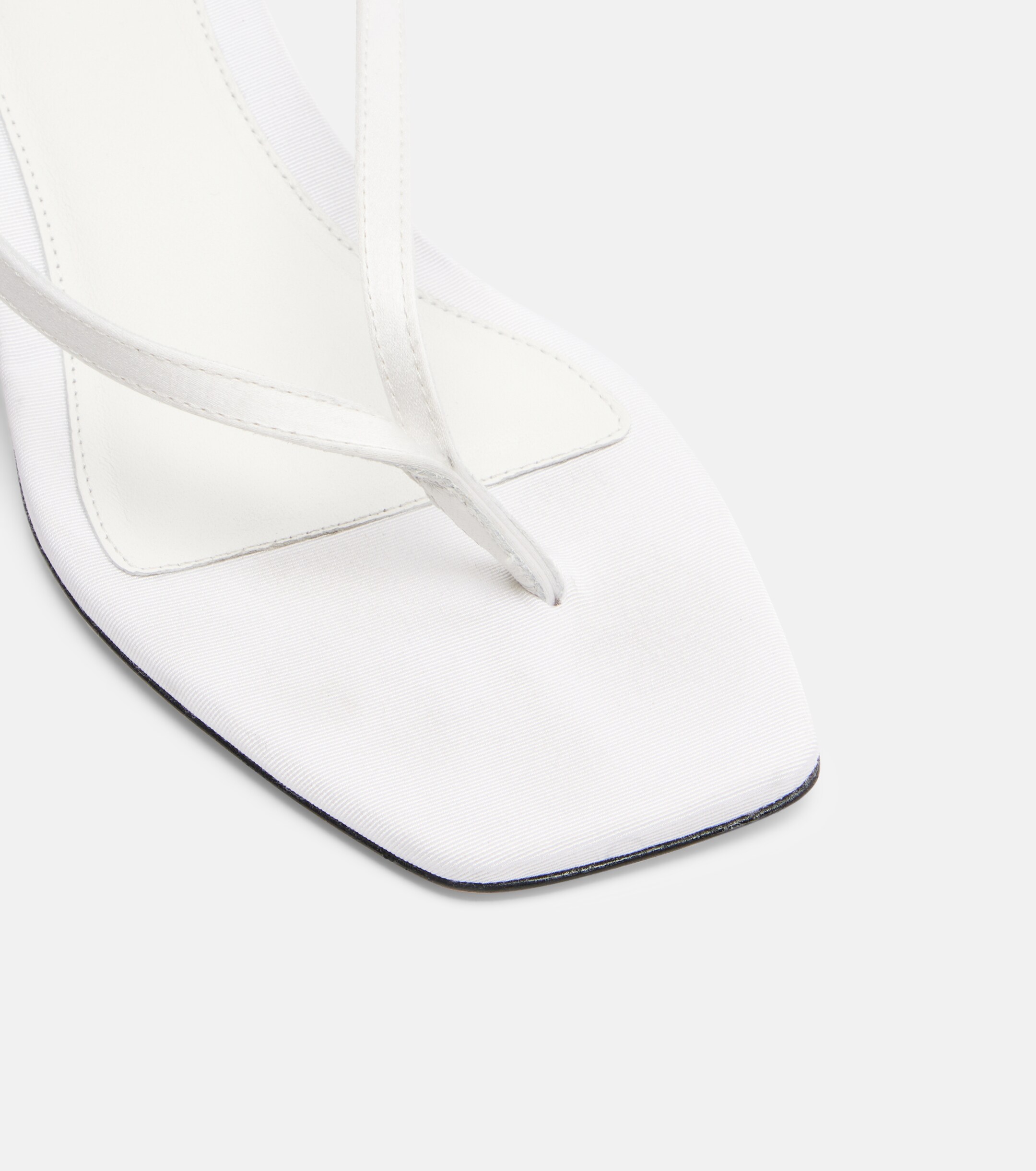 TOTEME Toteme Floral-appliqué satin slingback sandals