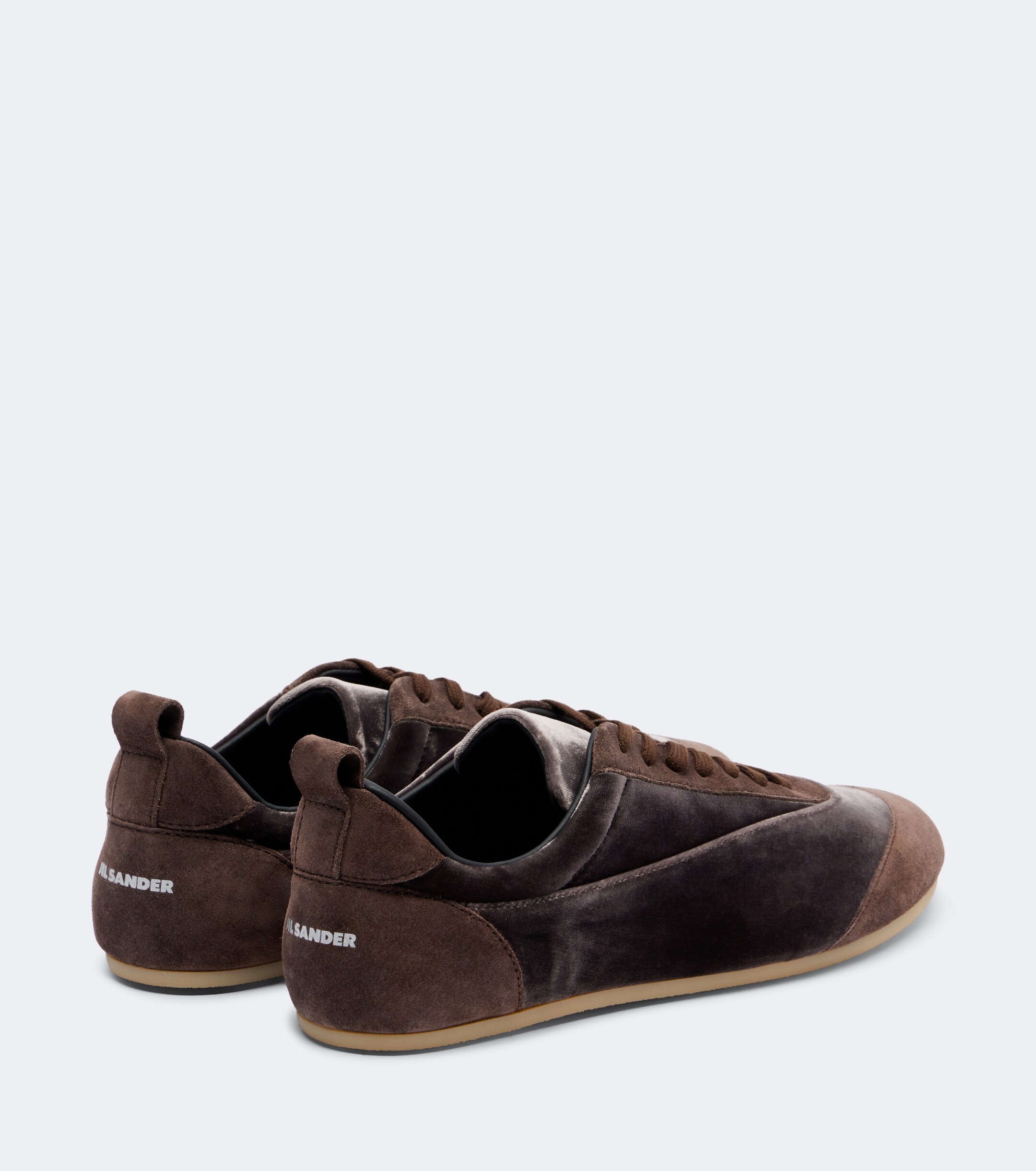 Jil Sander Jil Sander Etage suede-trimmed velvet sneakers