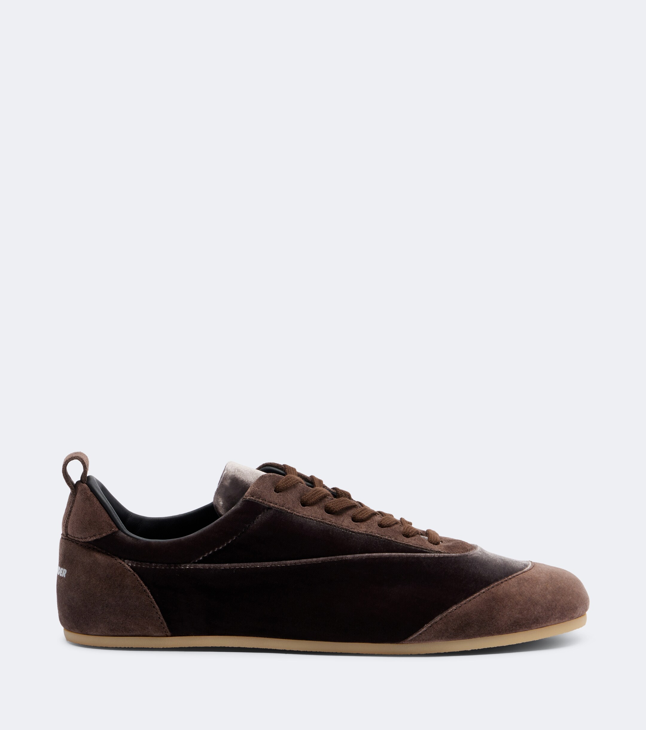 Jil Sander Jil Sander Etage suede-trimmed velvet sneakers