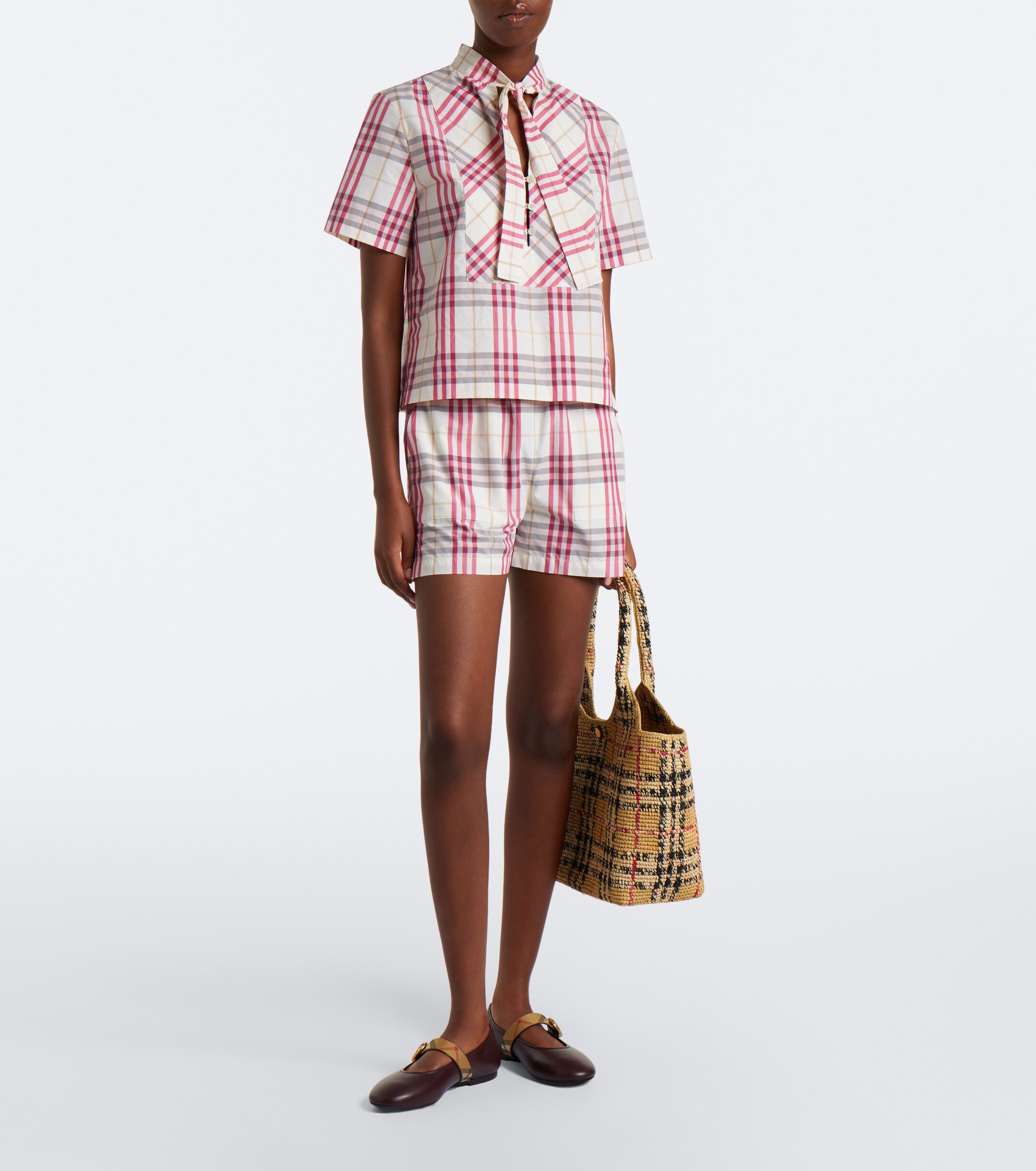Burberry Burberry Burberry Check leather Mary Jane flats