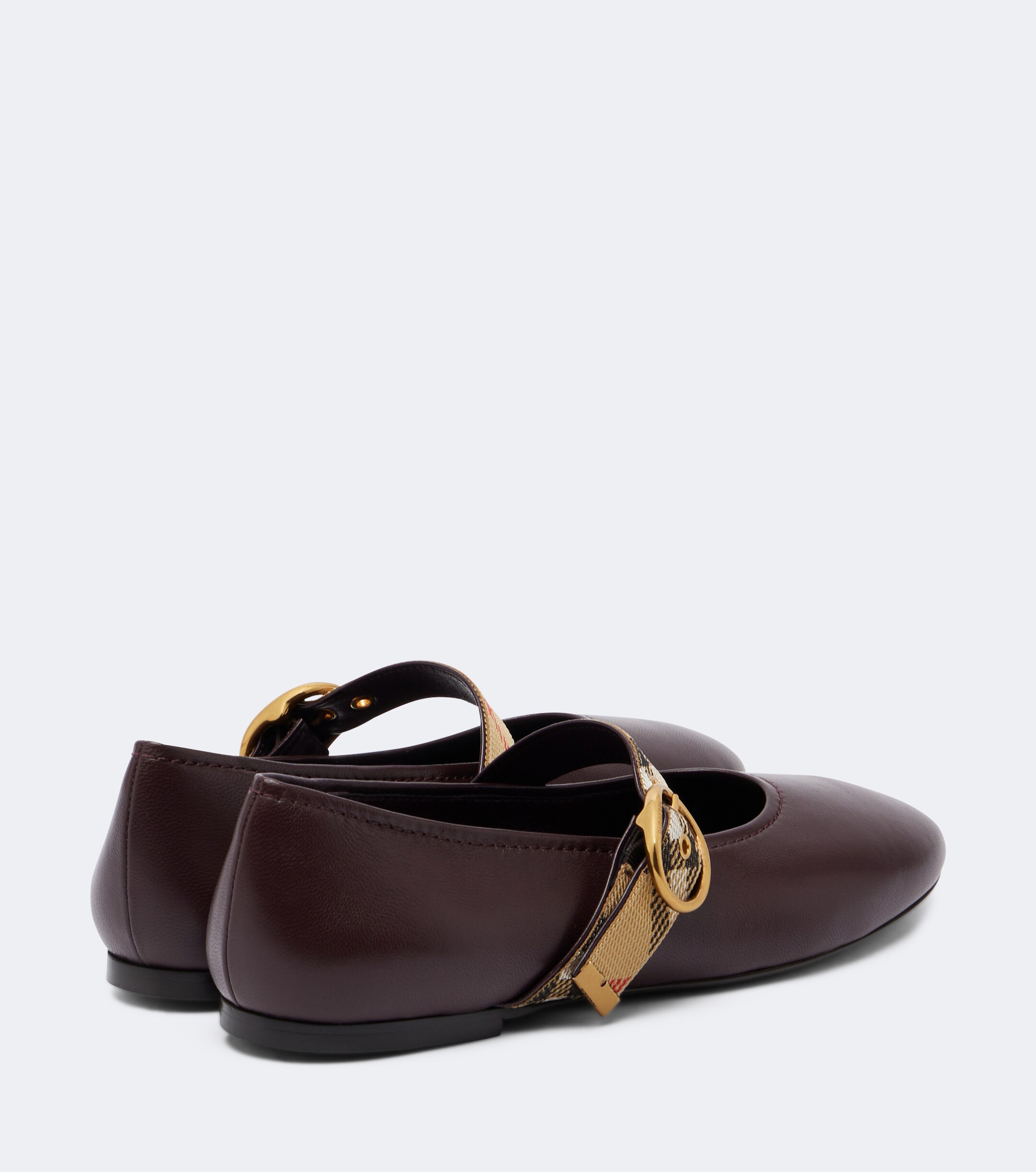 Burberry Burberry Burberry Check leather Mary Jane flats