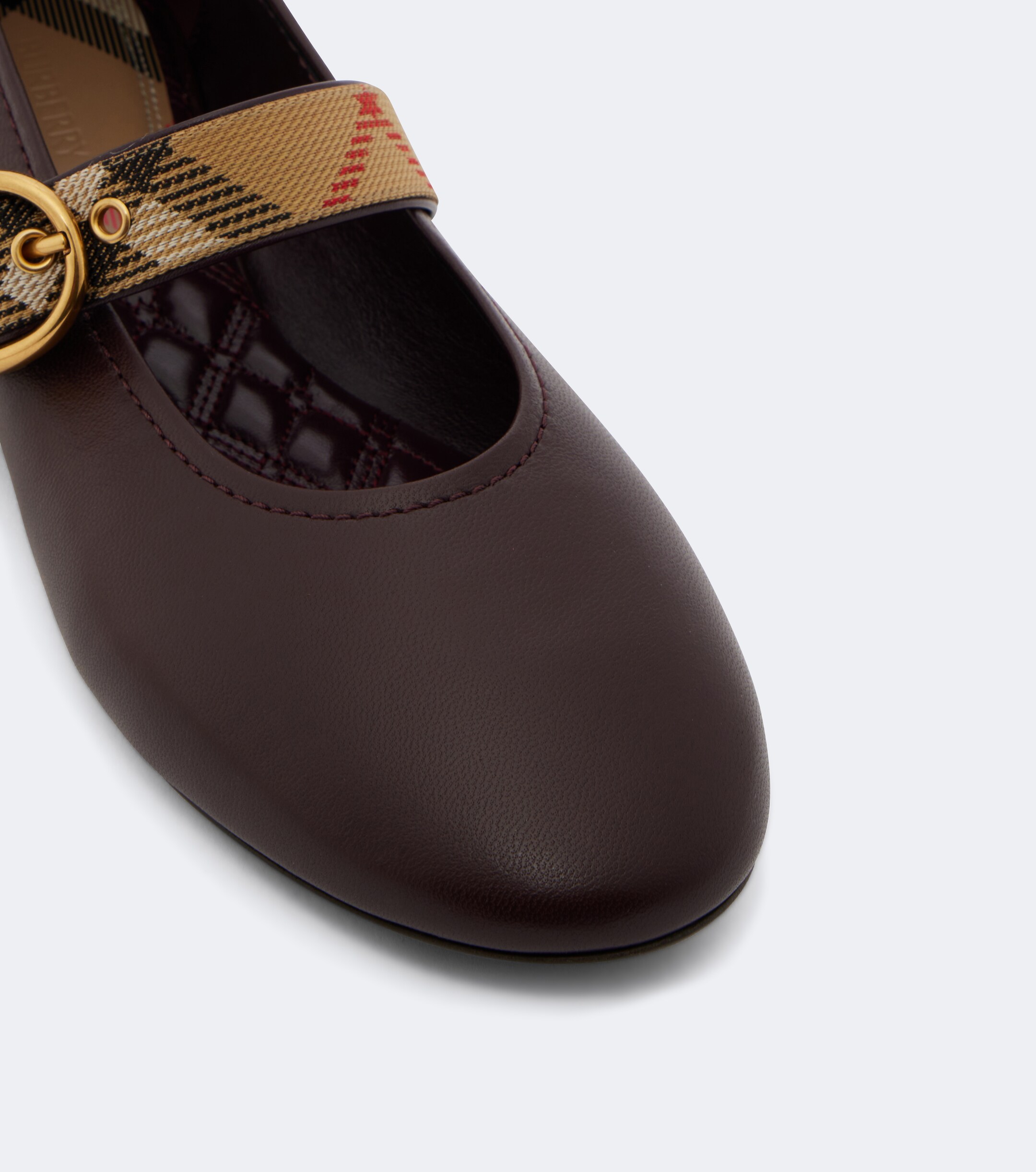 Burberry Burberry Burberry Check leather Mary Jane flats