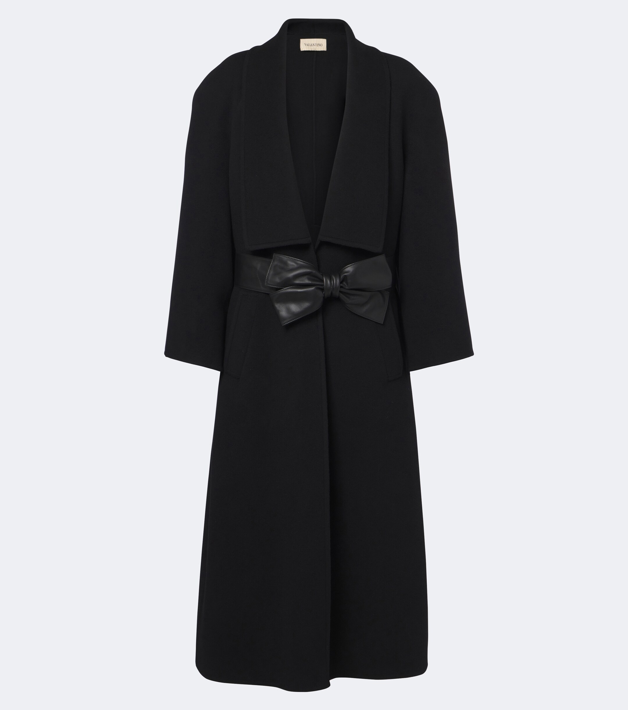 Valentino Garavani Valentino Garavani Bow-detail wool and cashmere coat