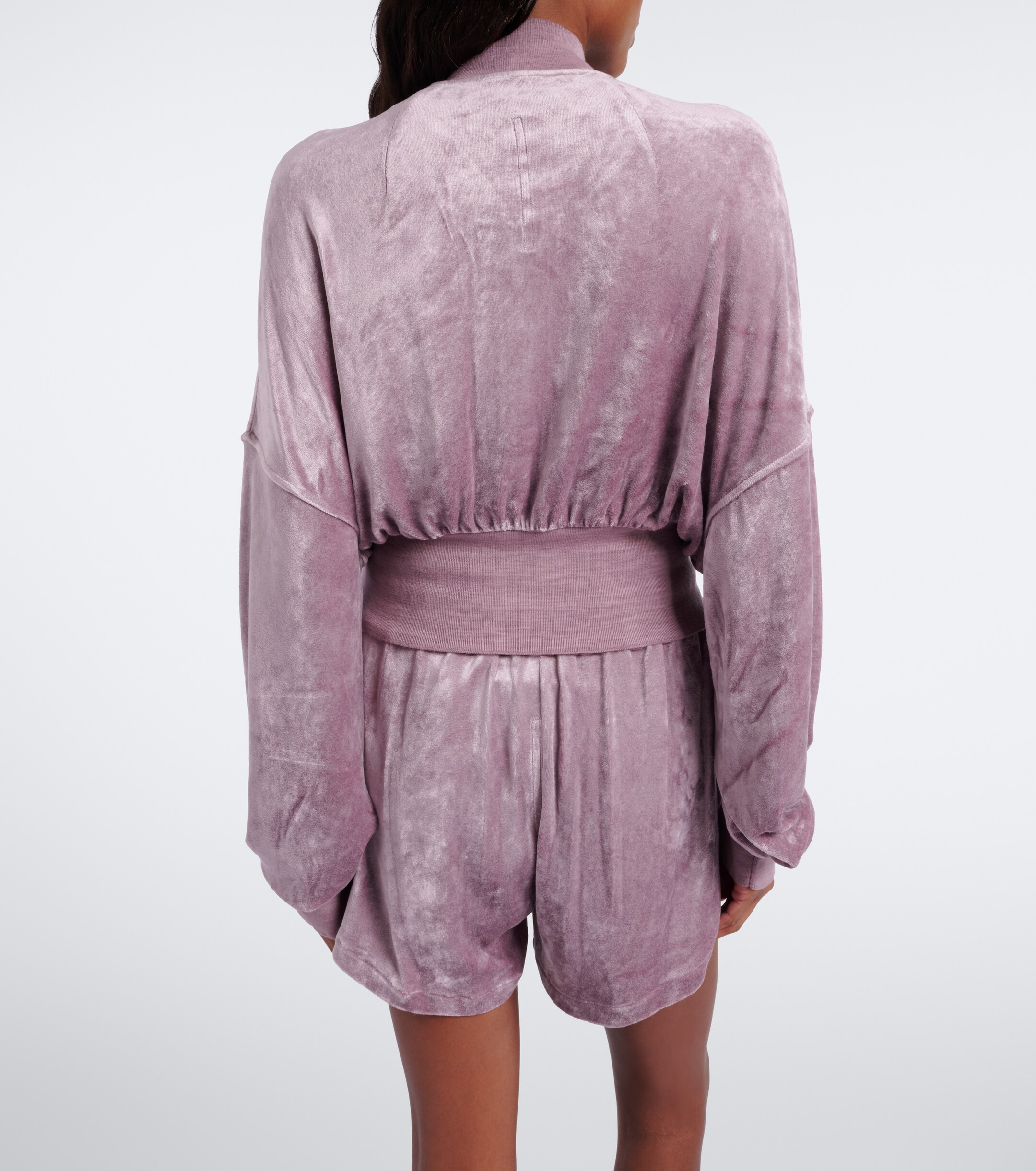 Rick Owens Rick Owens Flight velvet jersey bomber jacket