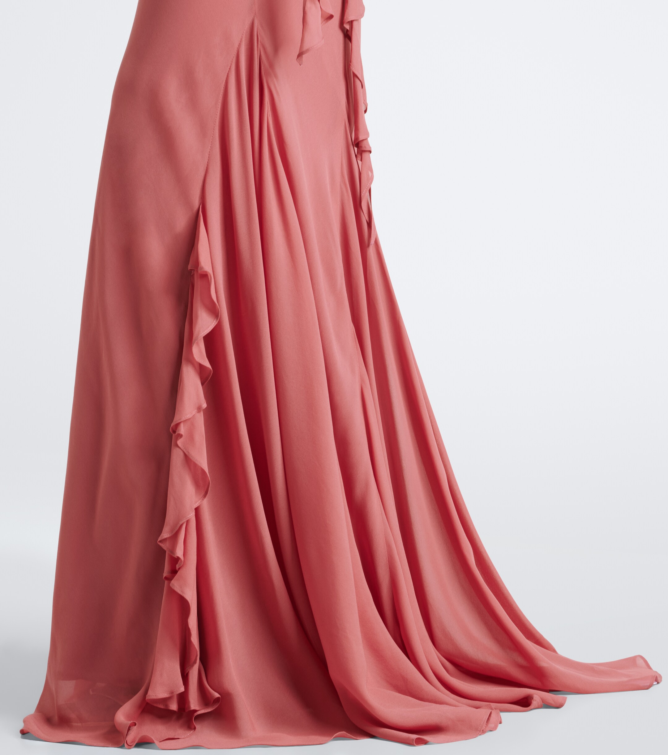 DE LA VALI De La Vali Mayara ruffled scarf-detail georgette gown