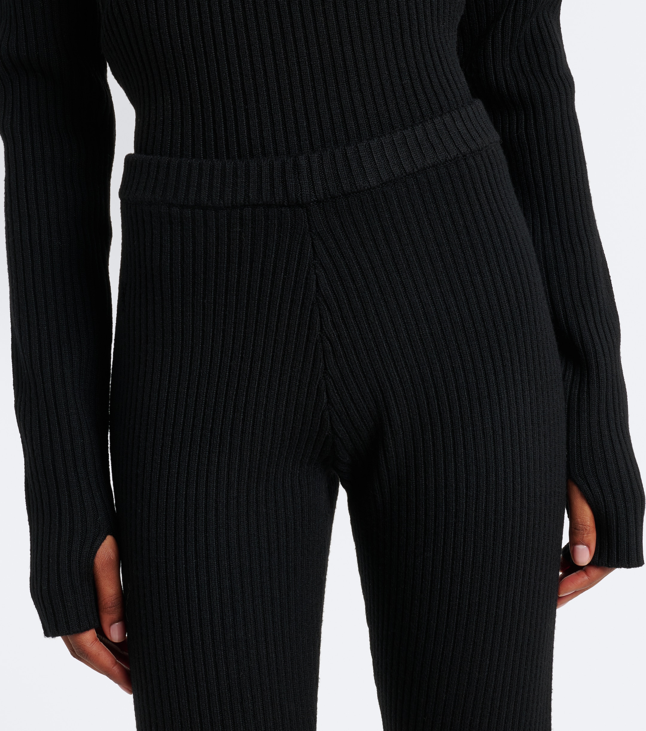 The Frankie Shop The Frankie Shop Piuma ribbed-knit wool stirrup leggings