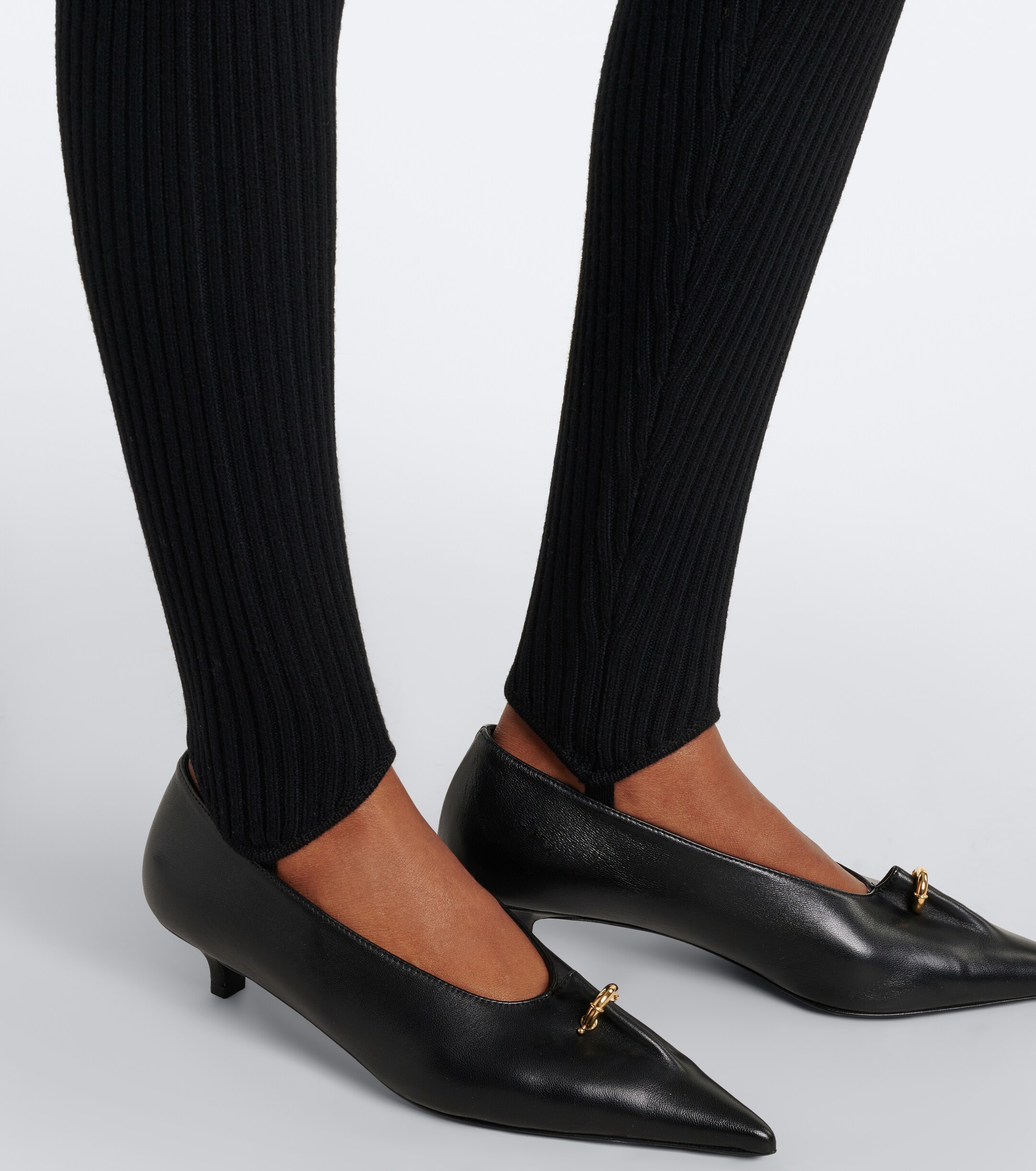 The Frankie Shop The Frankie Shop Piuma ribbed-knit wool stirrup leggings