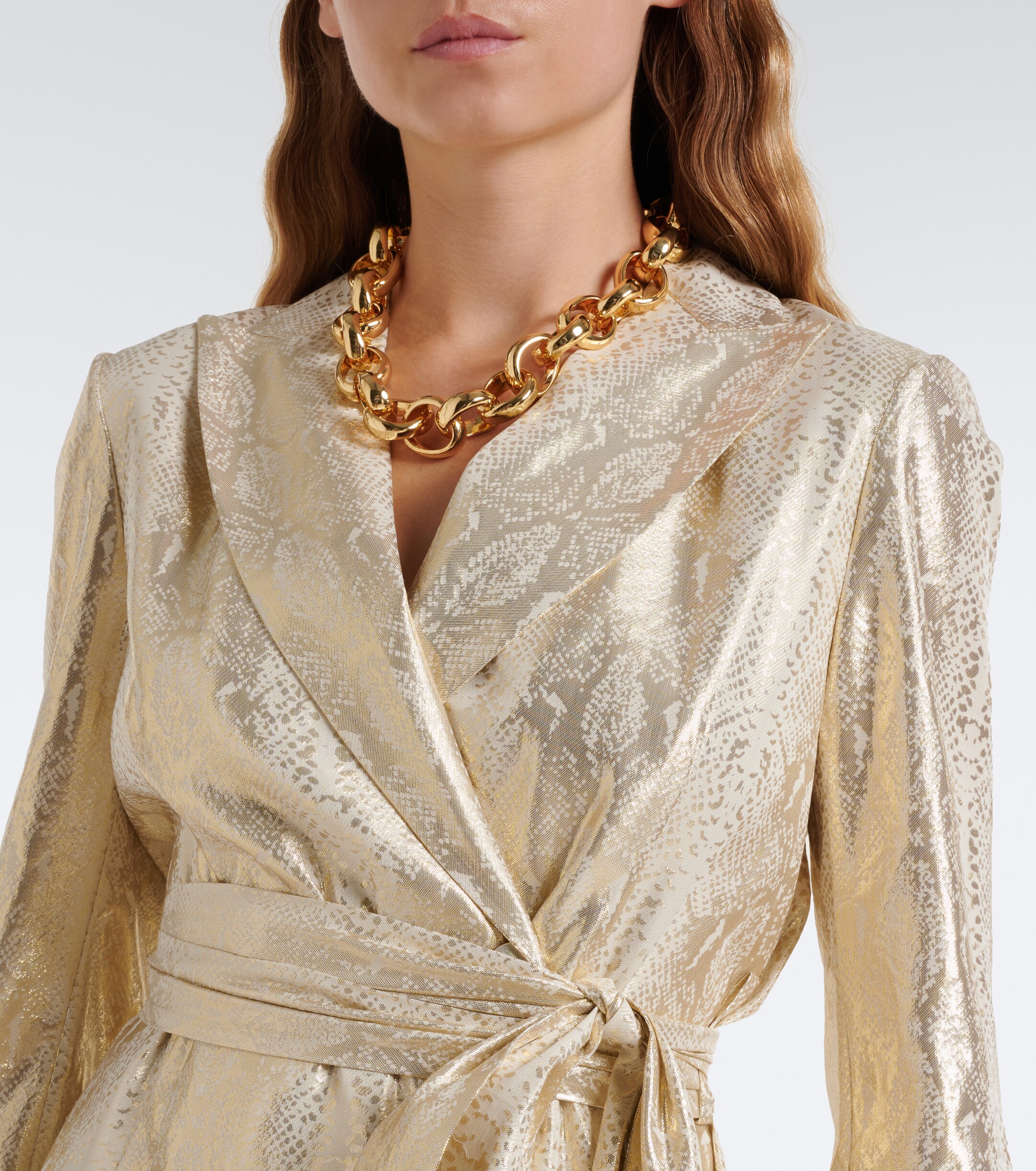 JOSEPH Joseph Ashner snake-print silk-blend lamé blazer