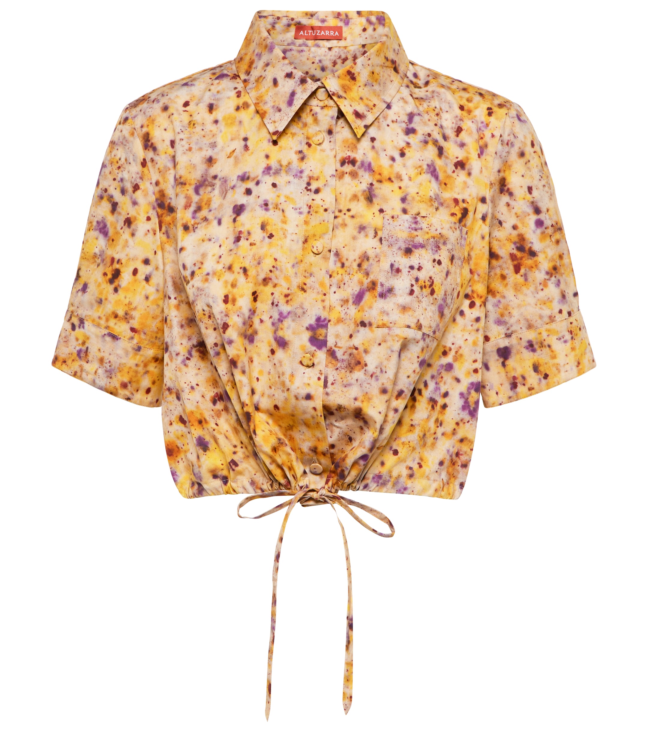 Altuzarra Ben floral cotton-blend crop top