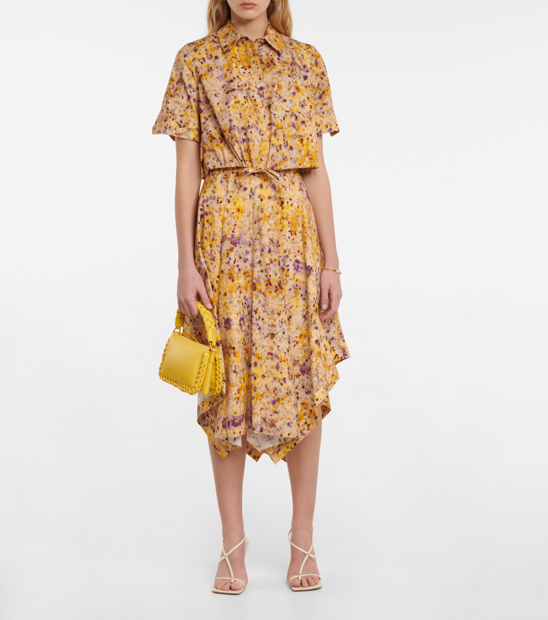 Altuzarra Ben floral cotton-blend crop top