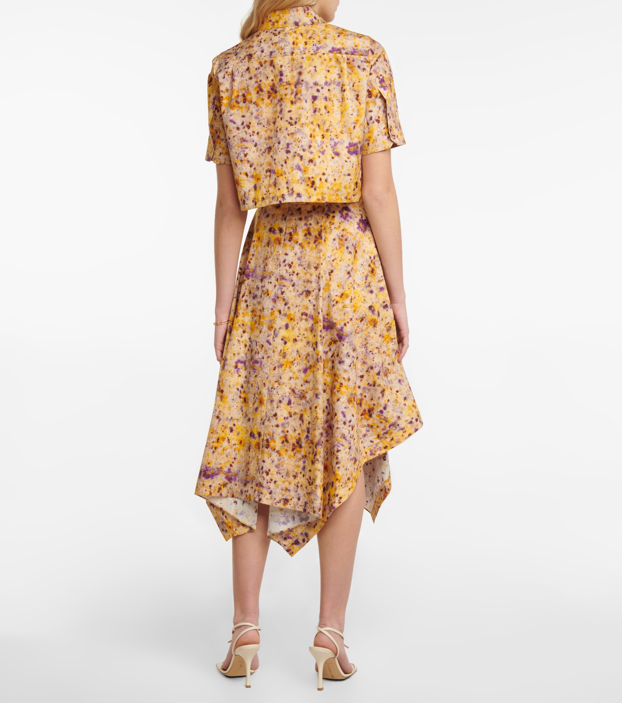 Altuzarra Ben floral cotton-blend crop top