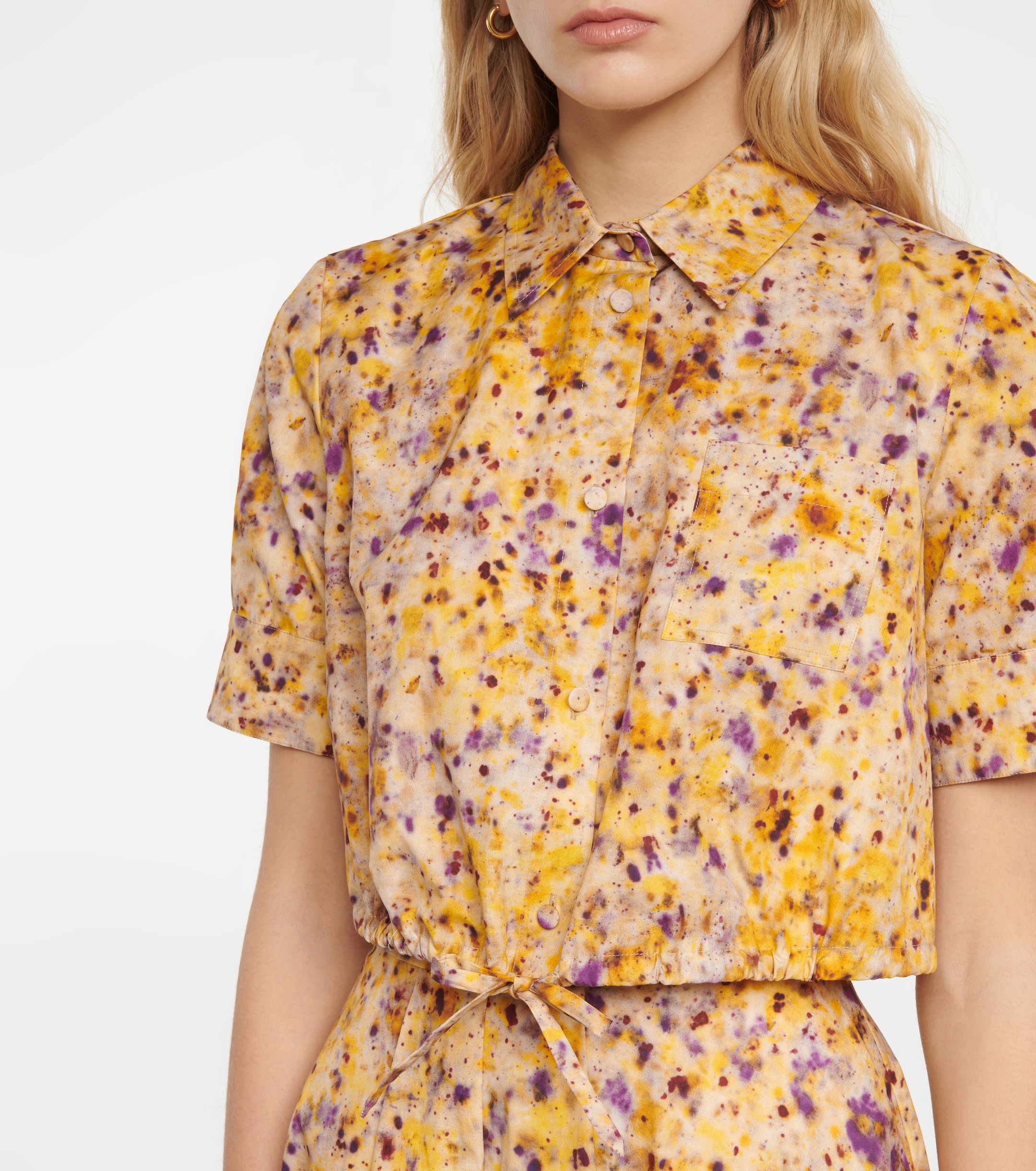 Altuzarra Ben floral cotton-blend crop top