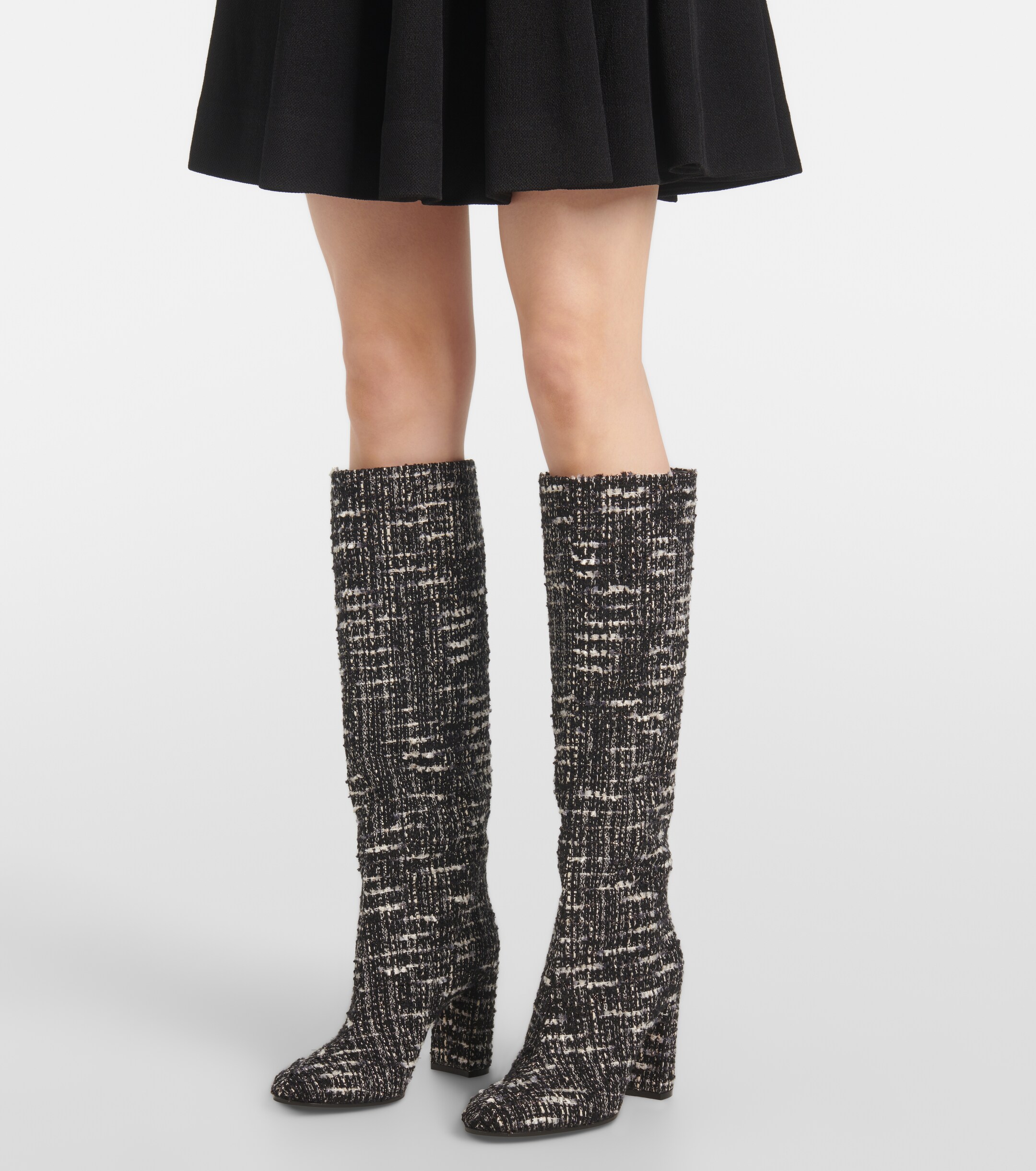 GIANVITO ROSSI Bouclé knee-high boots