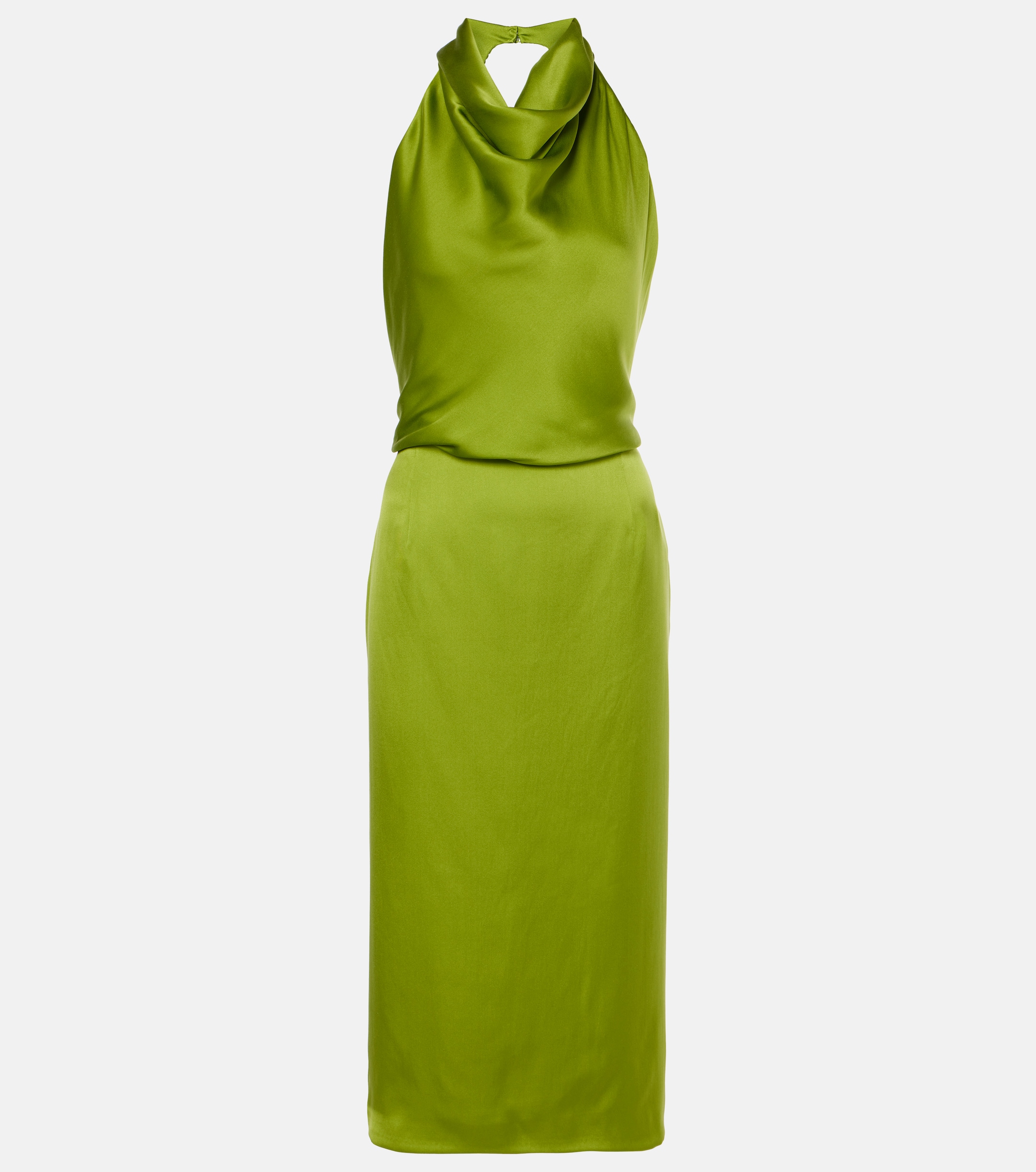 Magda Butrym Halterneck silk satin midi dress