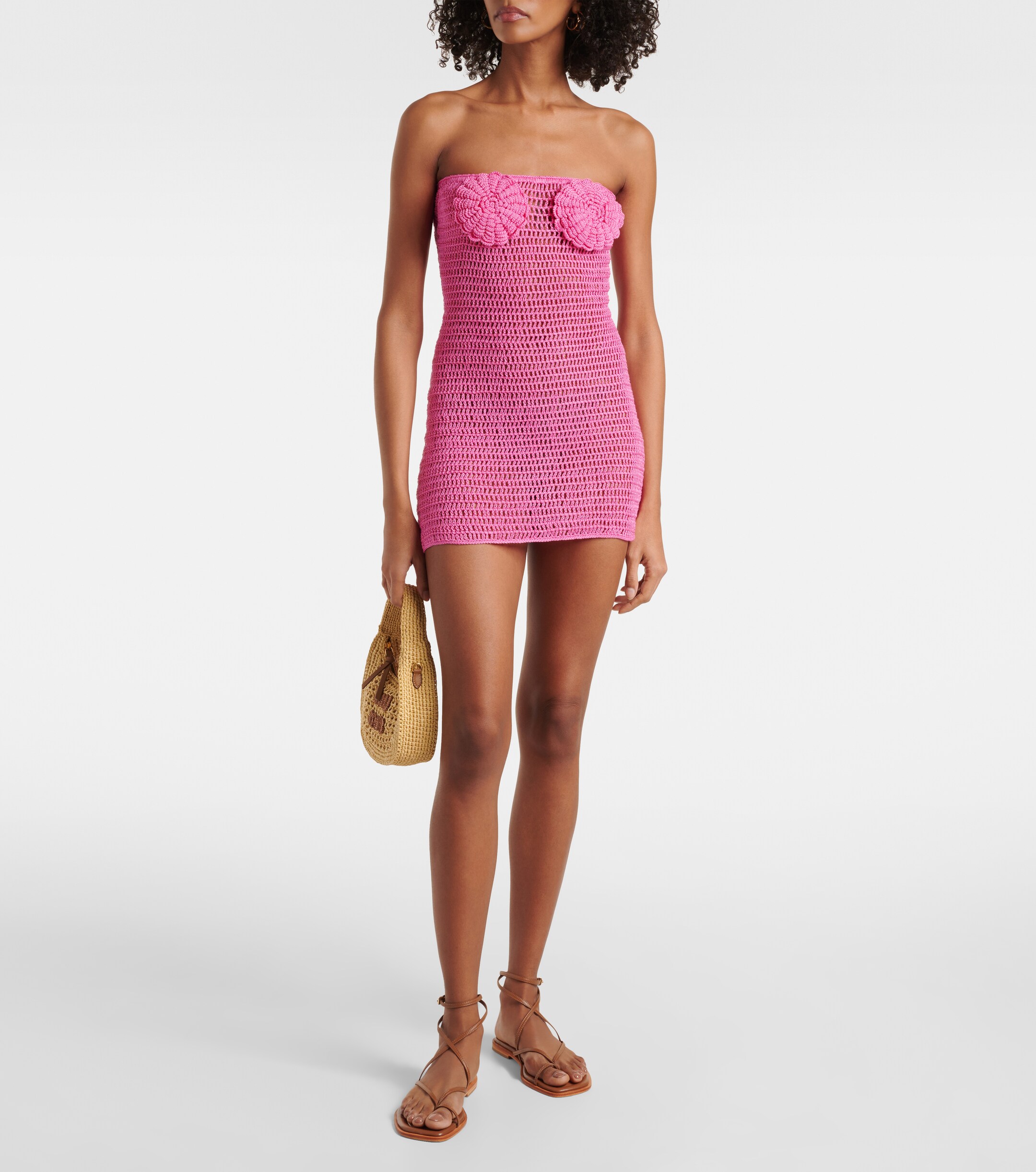 Anna Kosturova Anna Kosturova Camellia crochet cotton minidress