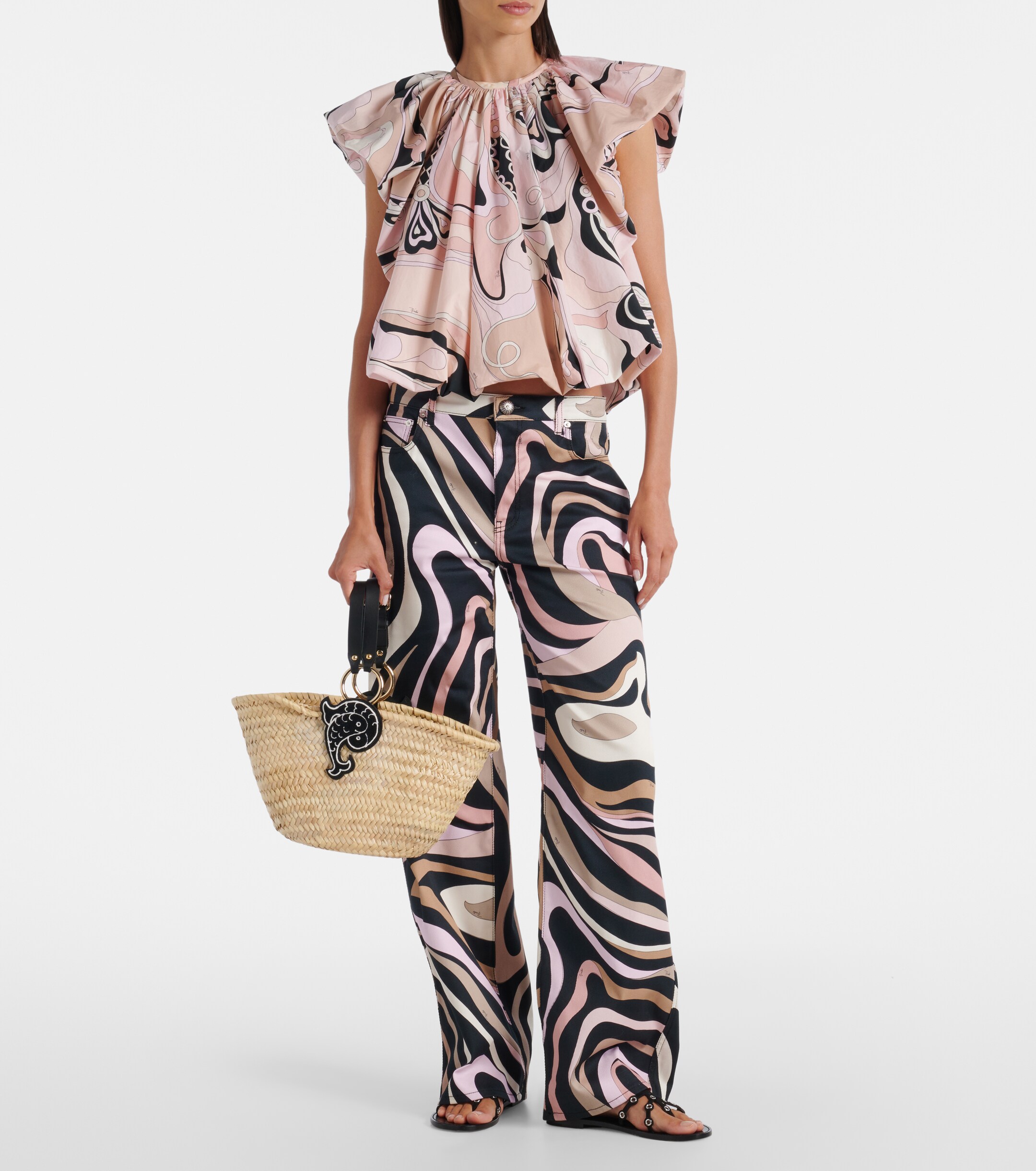 Pucci Puccina straw basket bag