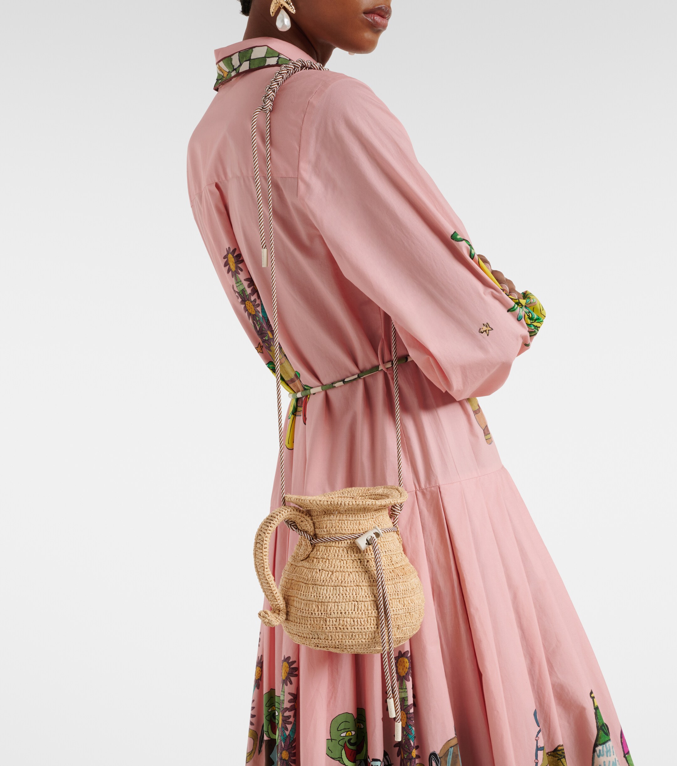 Alémais Alémais Michelle raffia crossbody bag