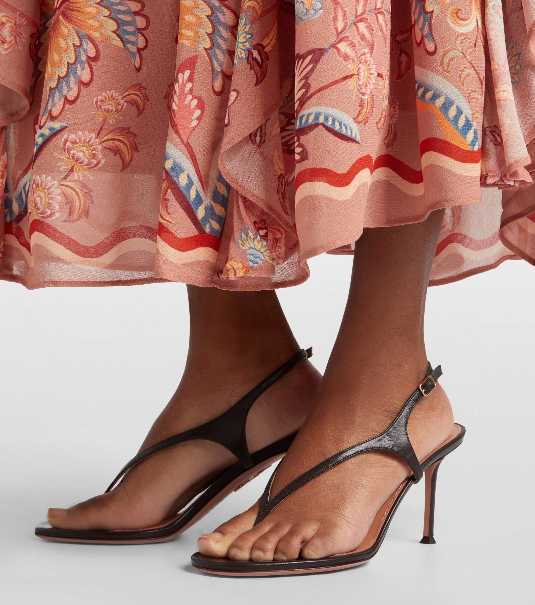 AQUAZZURA Bikini leather thong sandals