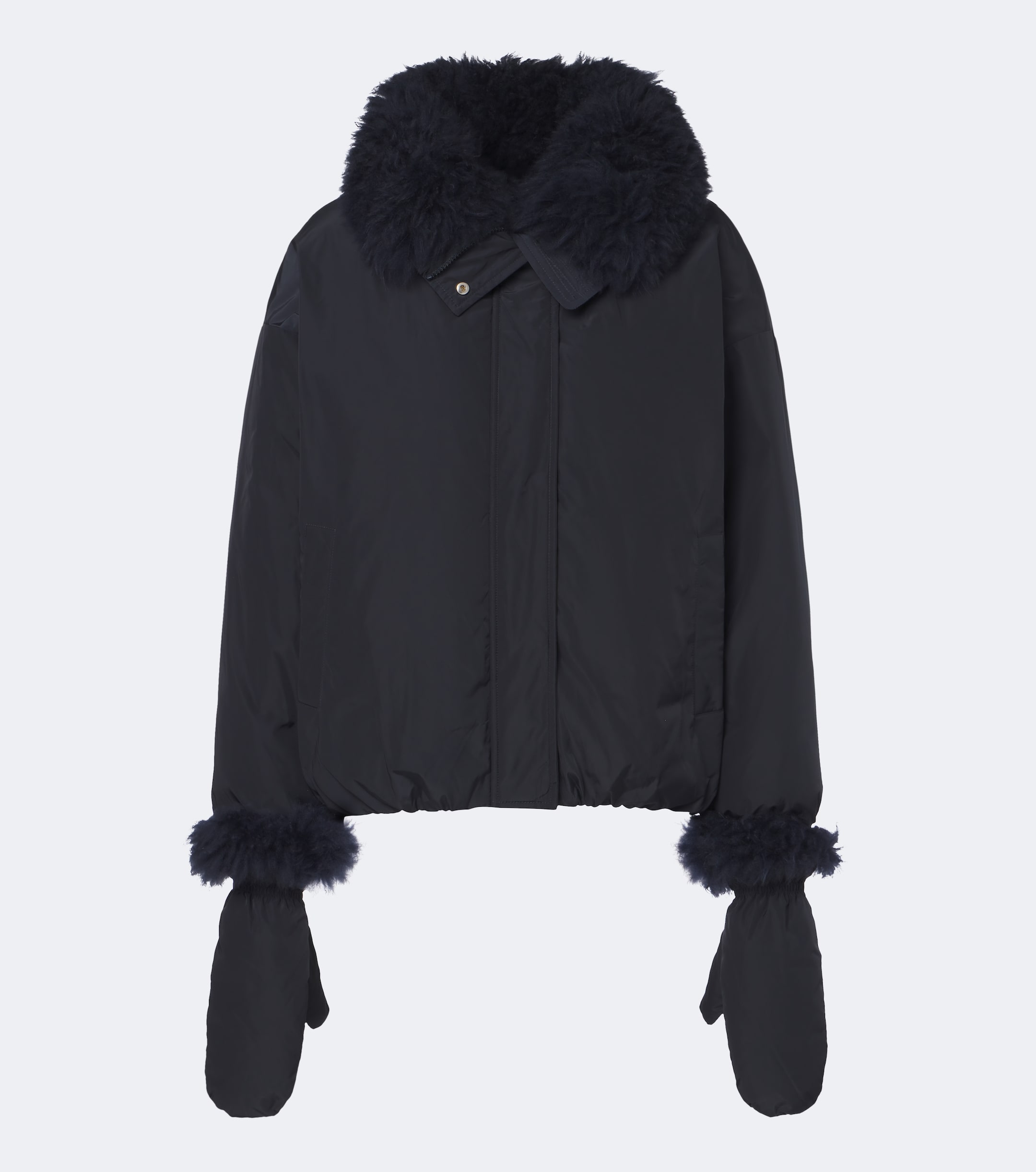 Yves Salomon Yves Salomon Wool-trimmed down jacket