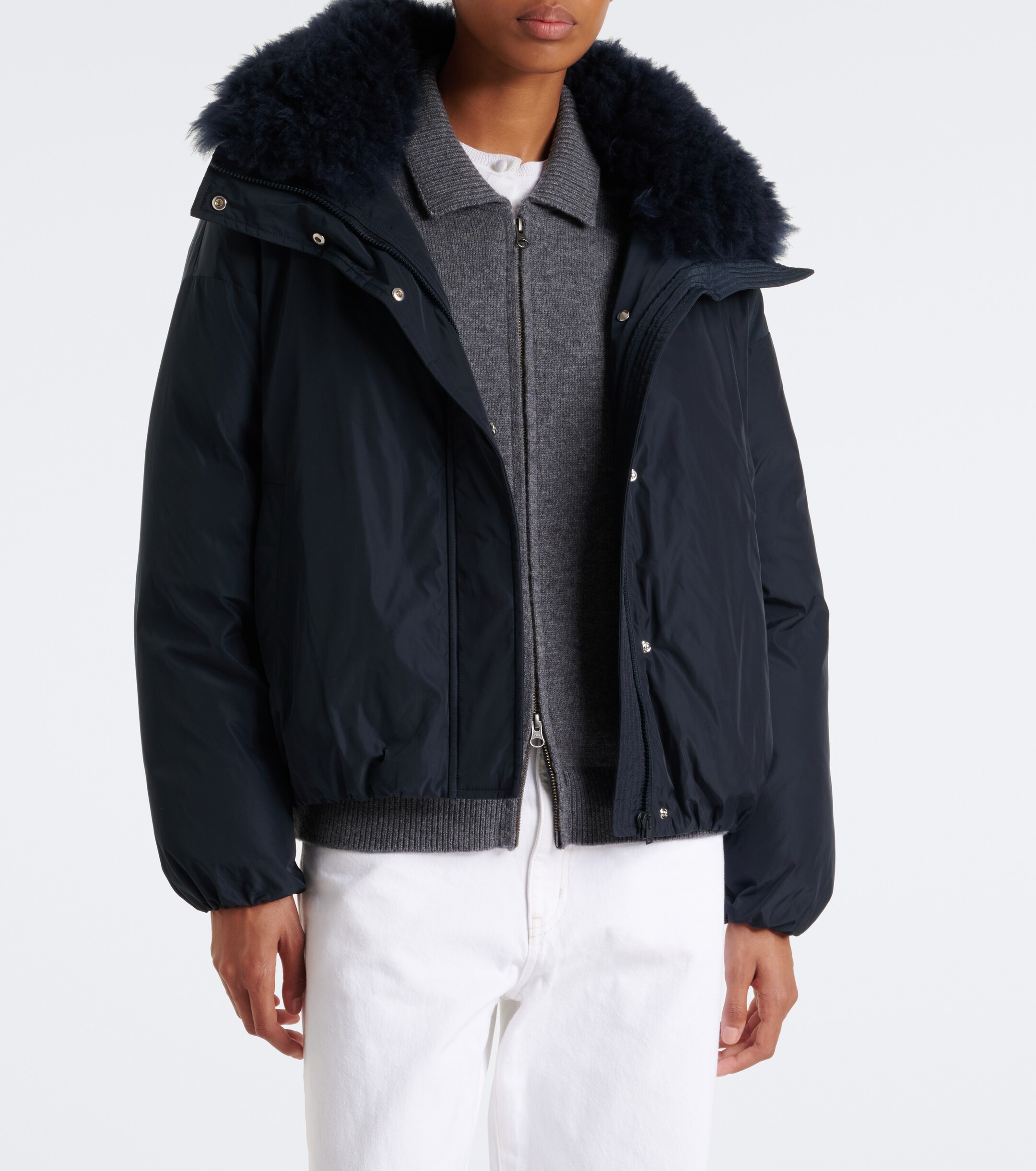 Yves Salomon Yves Salomon Wool-trimmed down jacket