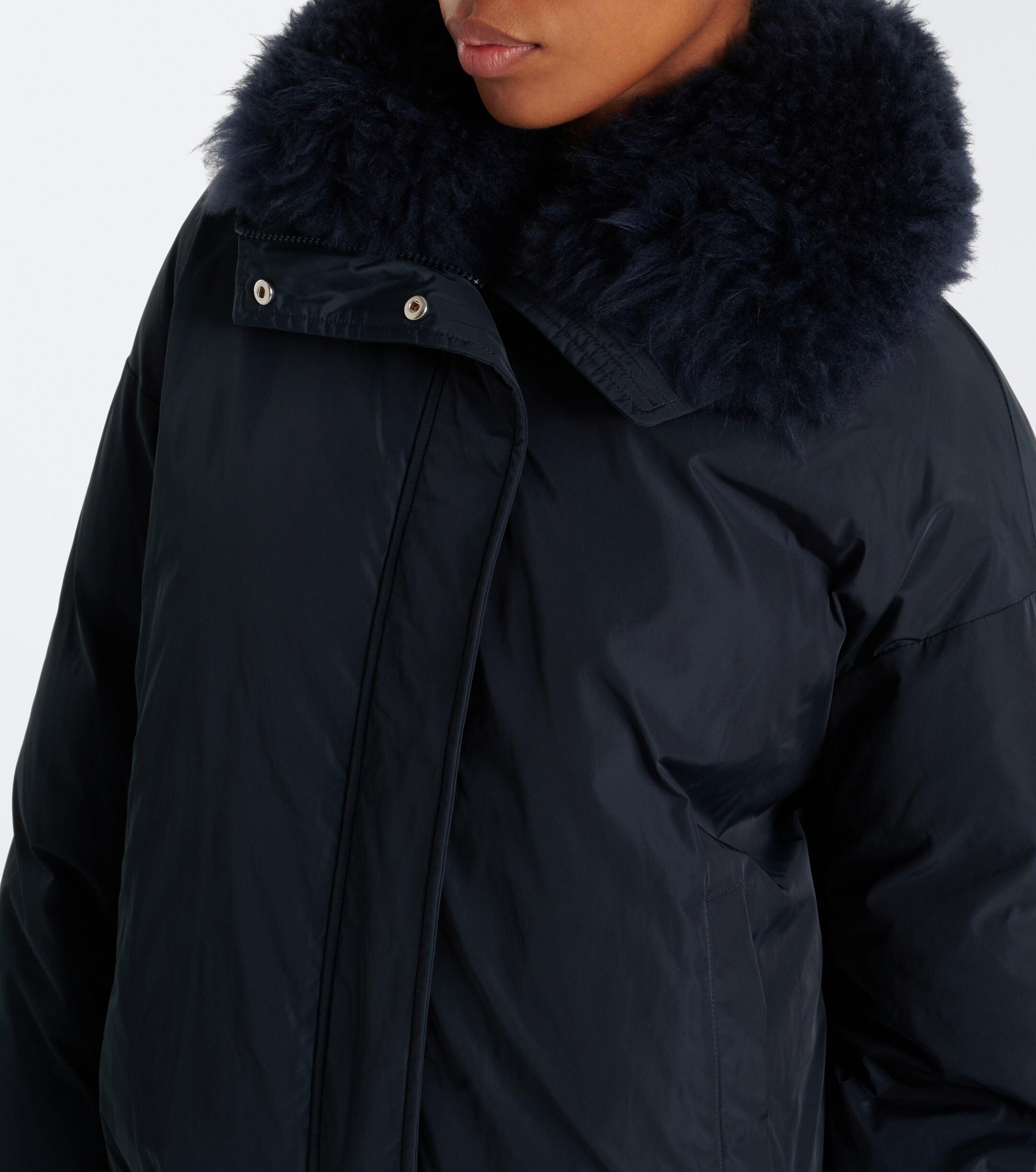 Yves Salomon Yves Salomon Wool-trimmed down jacket