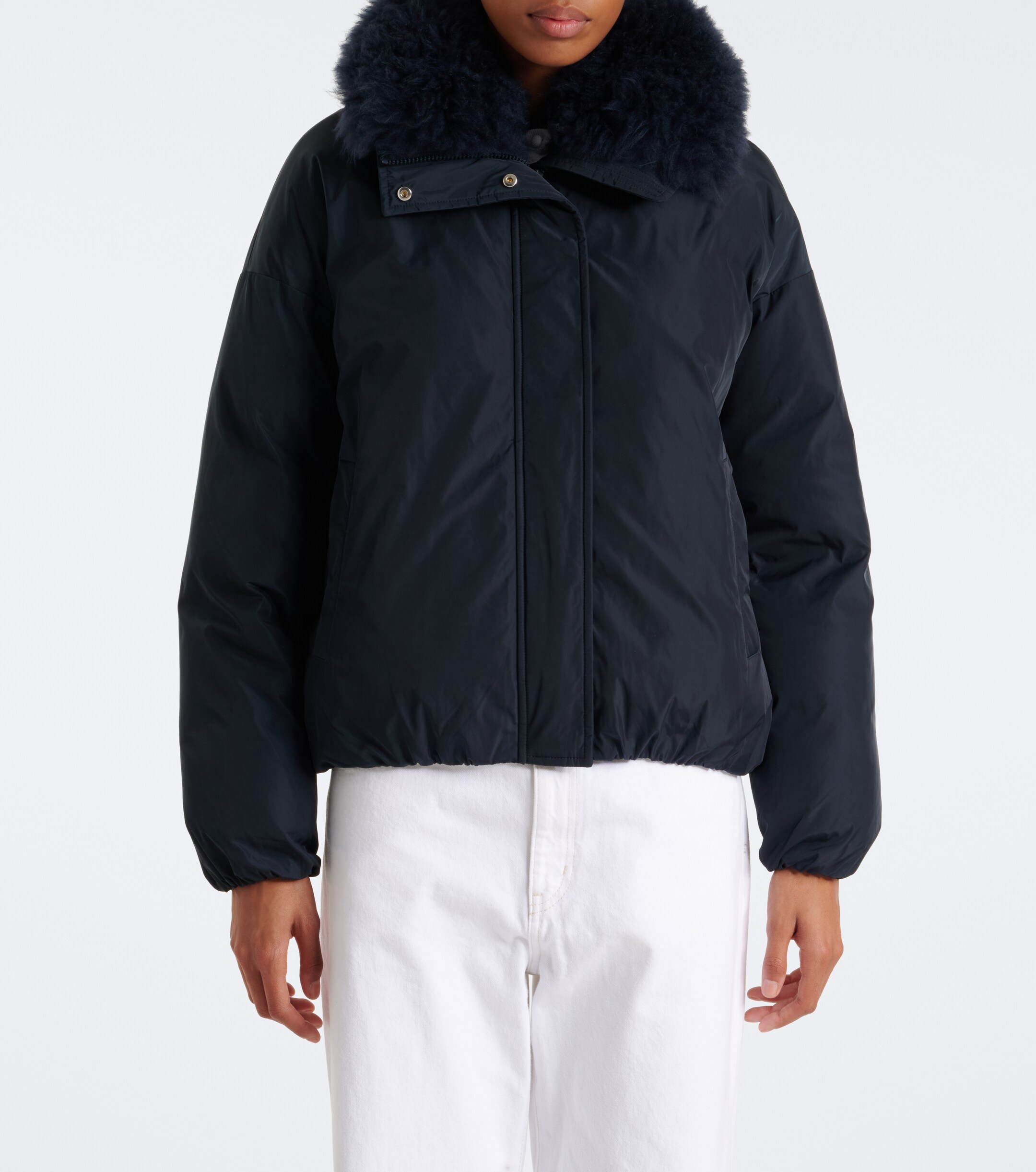 Yves Salomon Yves Salomon Wool-trimmed down jacket