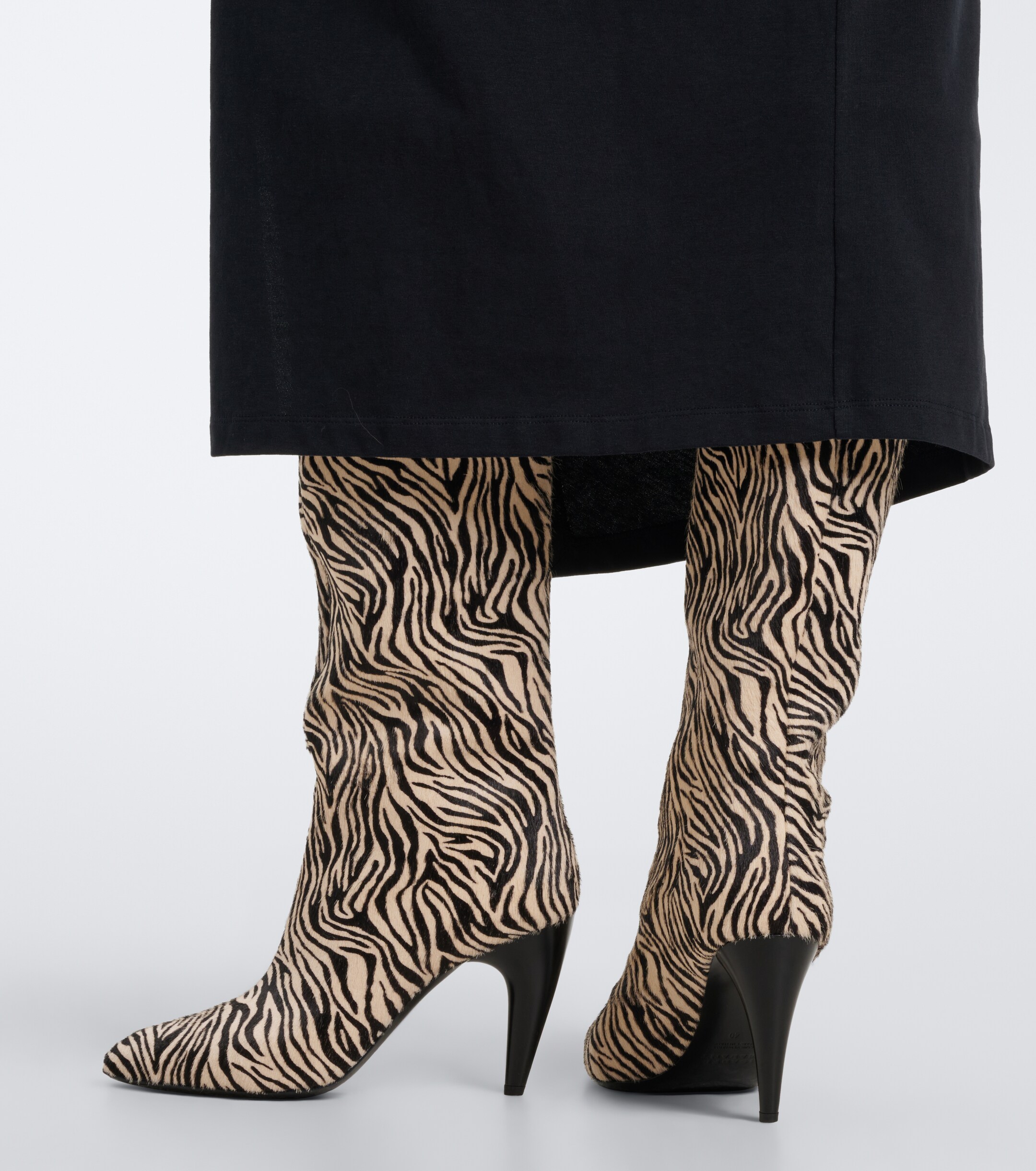 Isabel Marant Isabel Marant Jany zebra-print calf hair knee-high boots