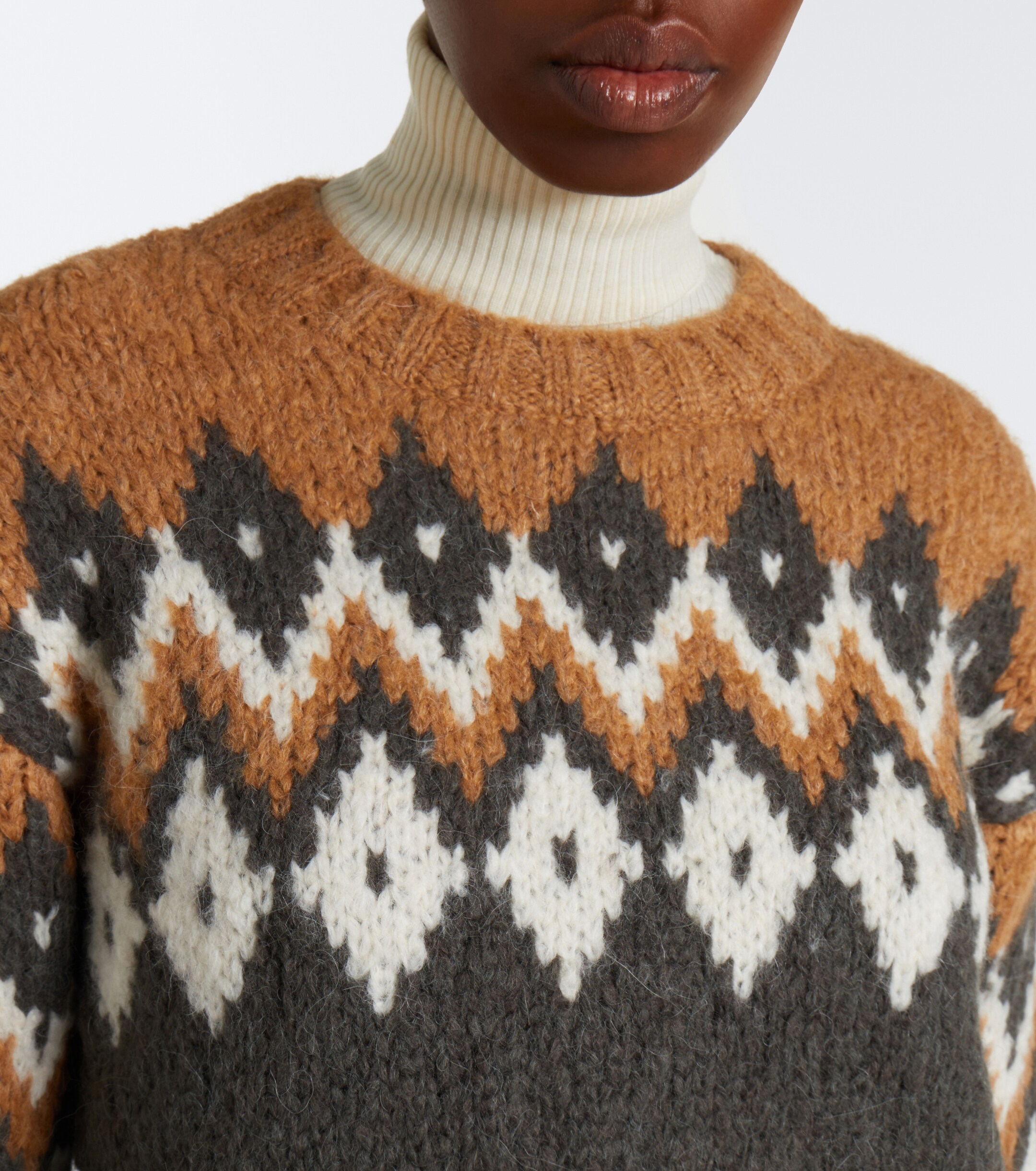 Veronica Beard Veronica Beard Jessalyn Fair Isle alpaca and wool-blend sweater