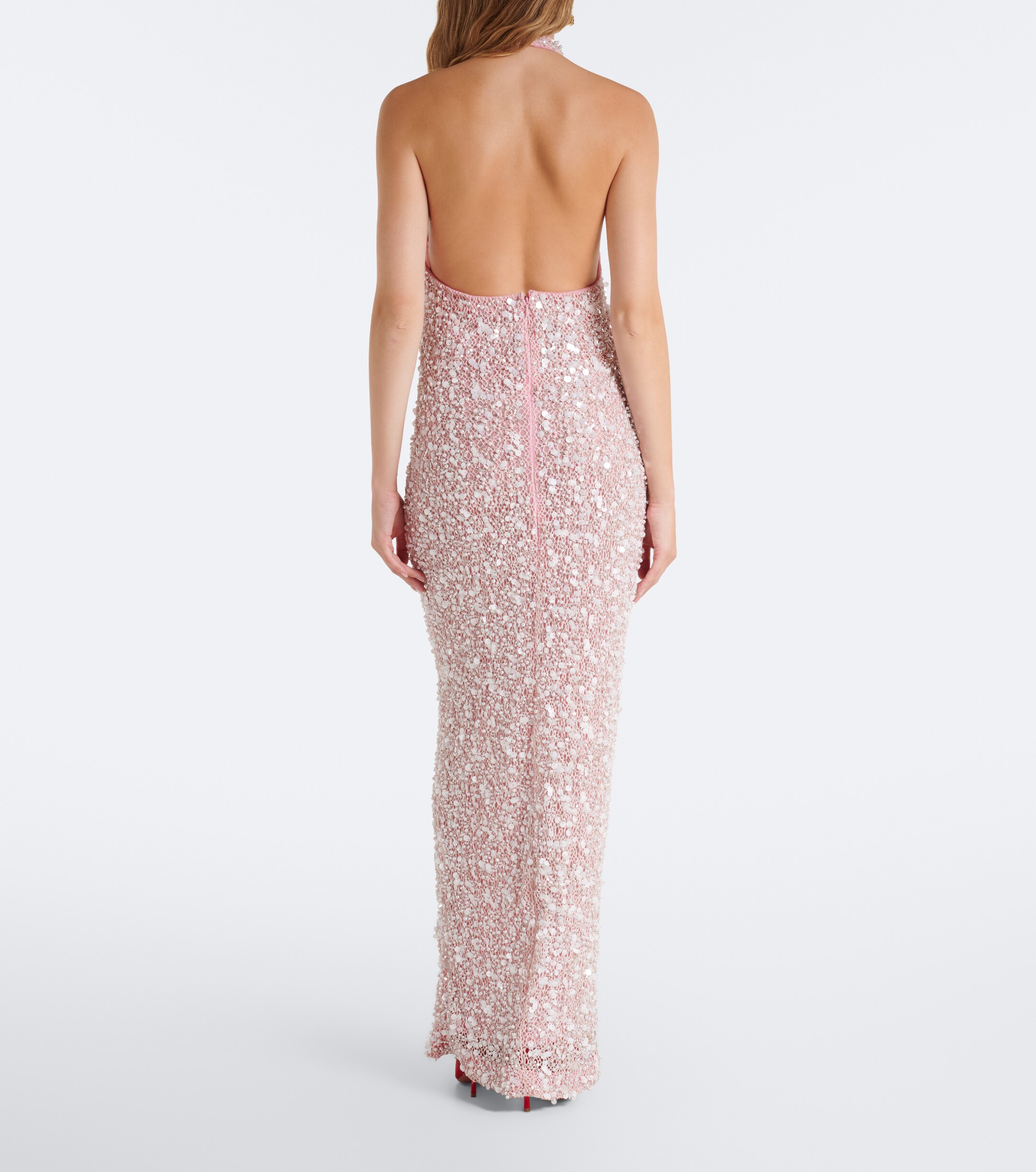 LA FUORI Là Fuori Isolde sequined halterneck gown