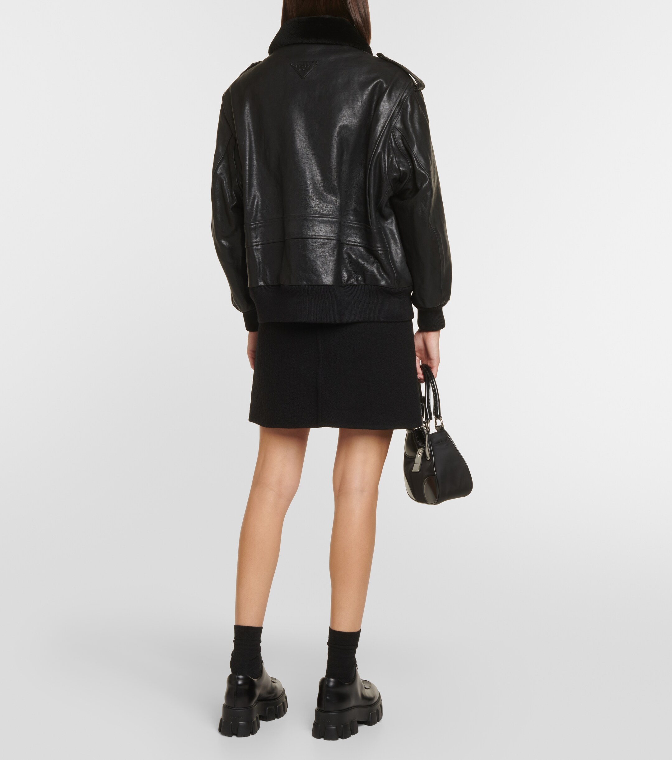Prada Leather bomber jacket