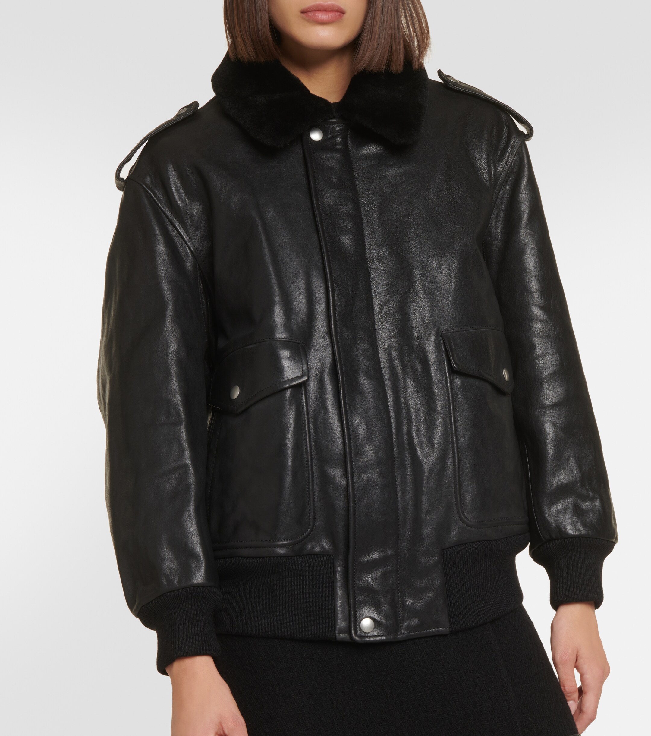 Prada Leather bomber jacket