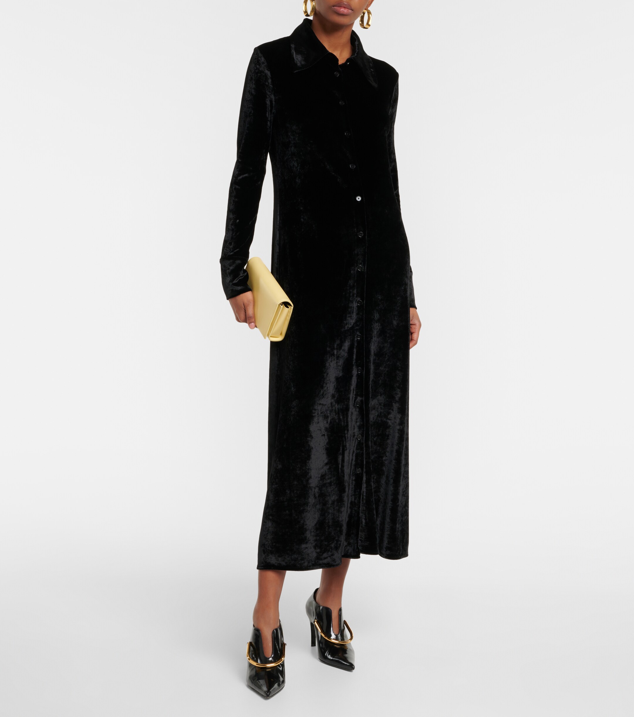 Jil Sander Velvet shirt dress