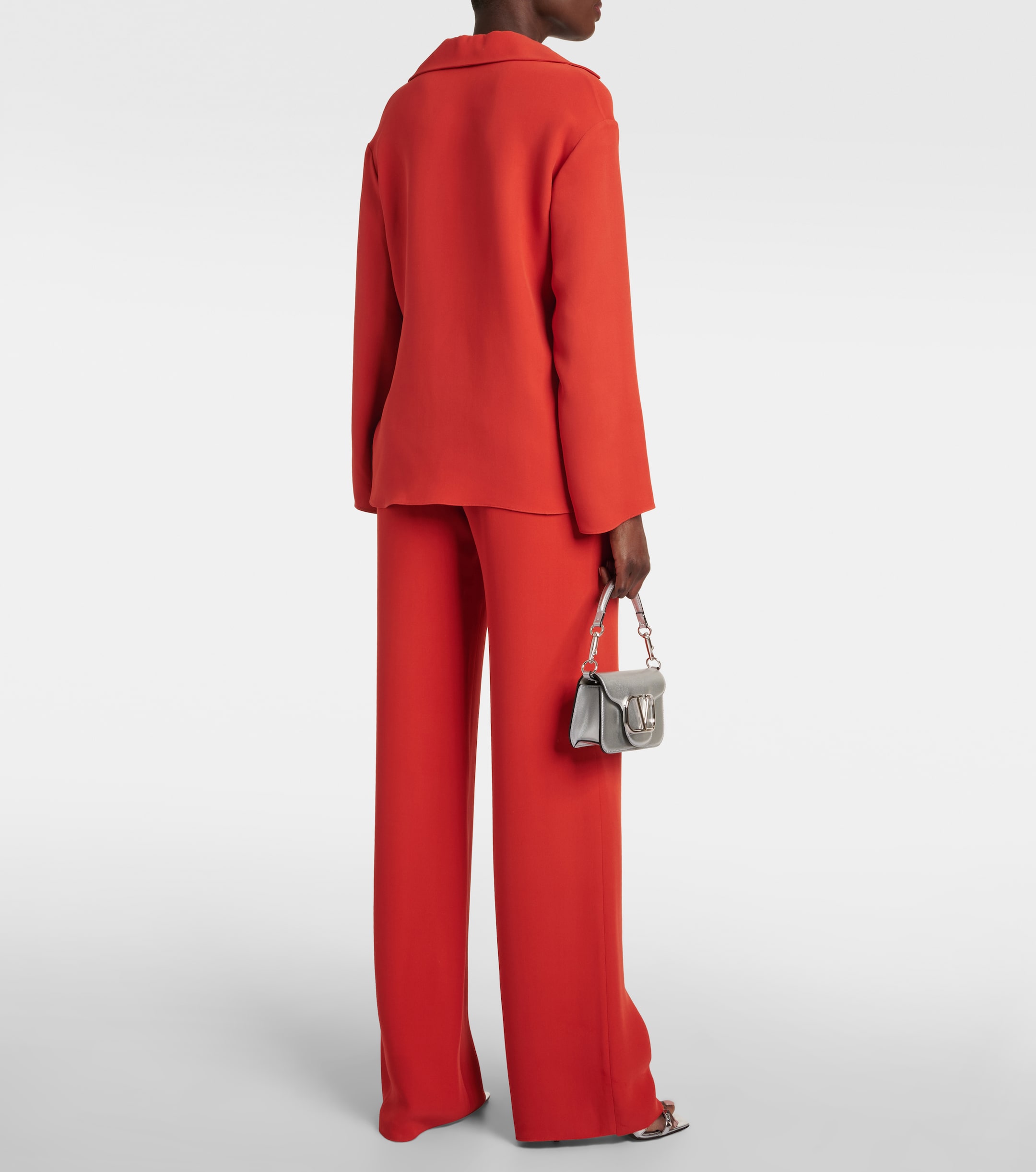Valentino Tie-neck silk blouse