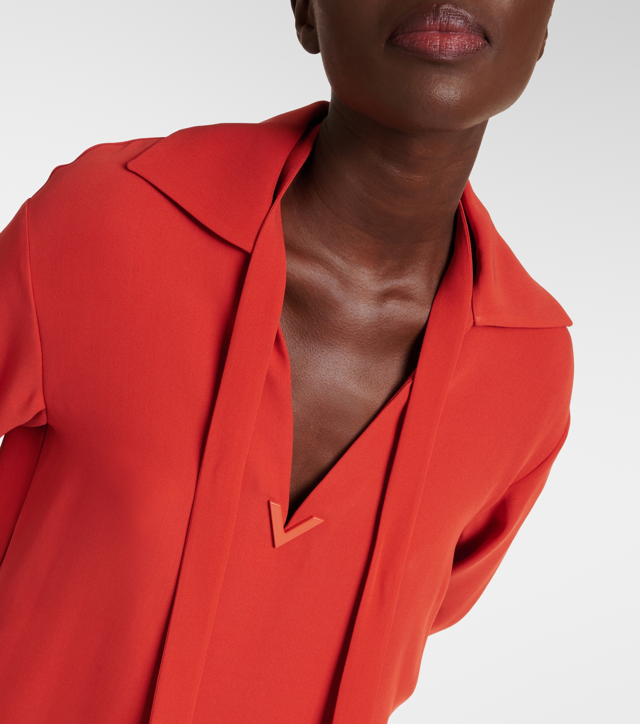 Valentino Tie-neck silk blouse