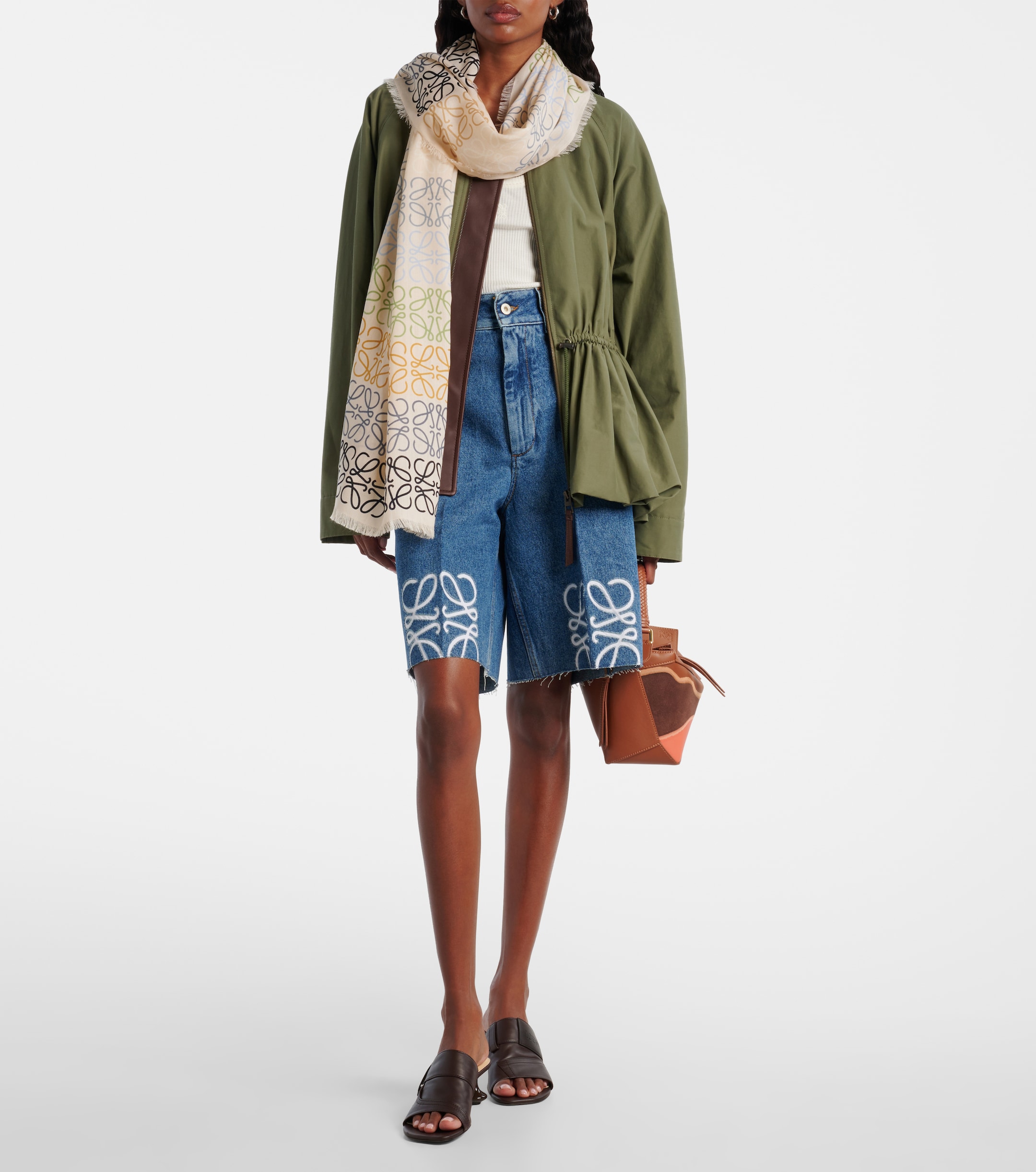 Loewe Anagram denim Bermuda shorts
