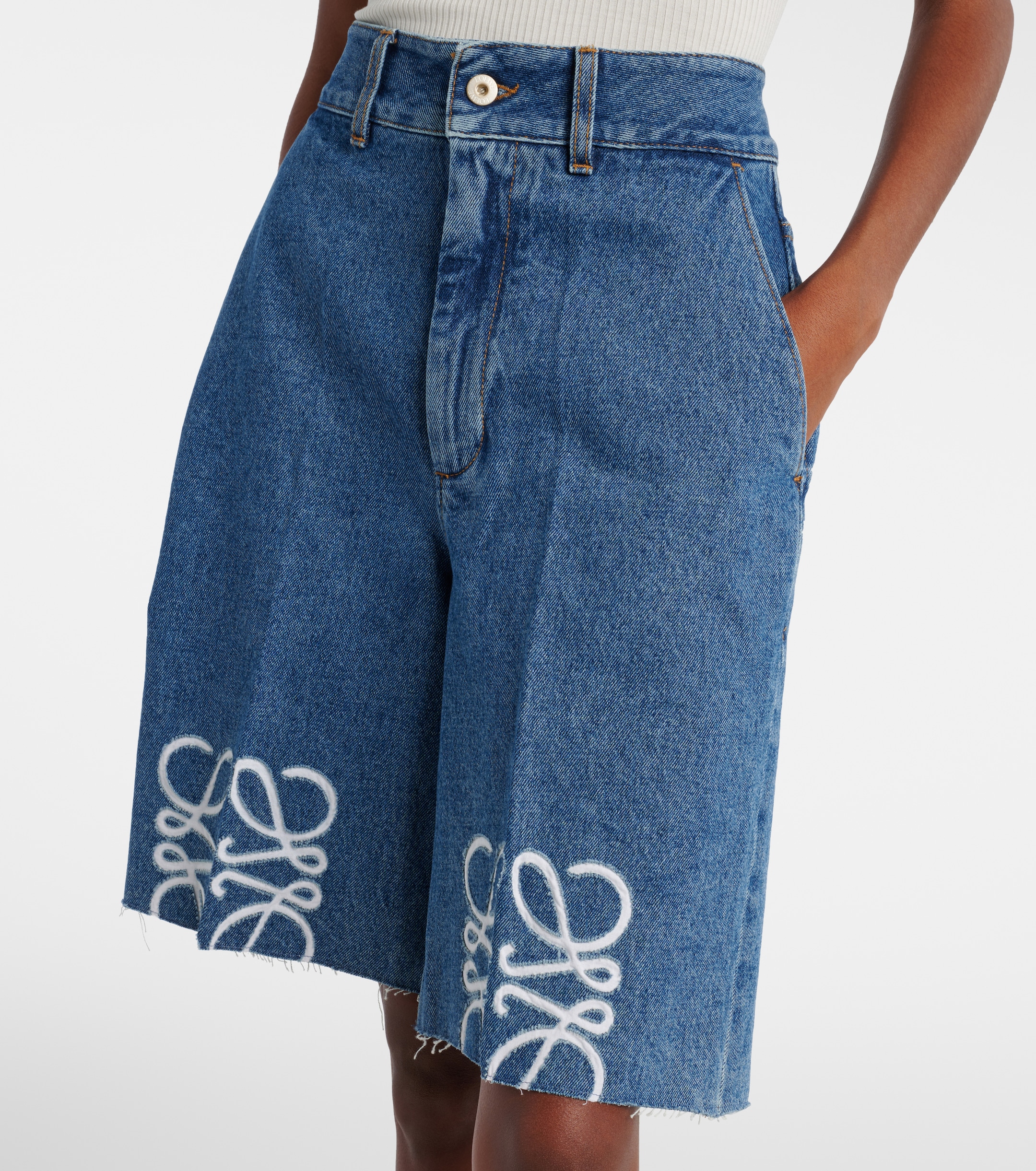 Loewe Anagram denim Bermuda shorts thumbnail