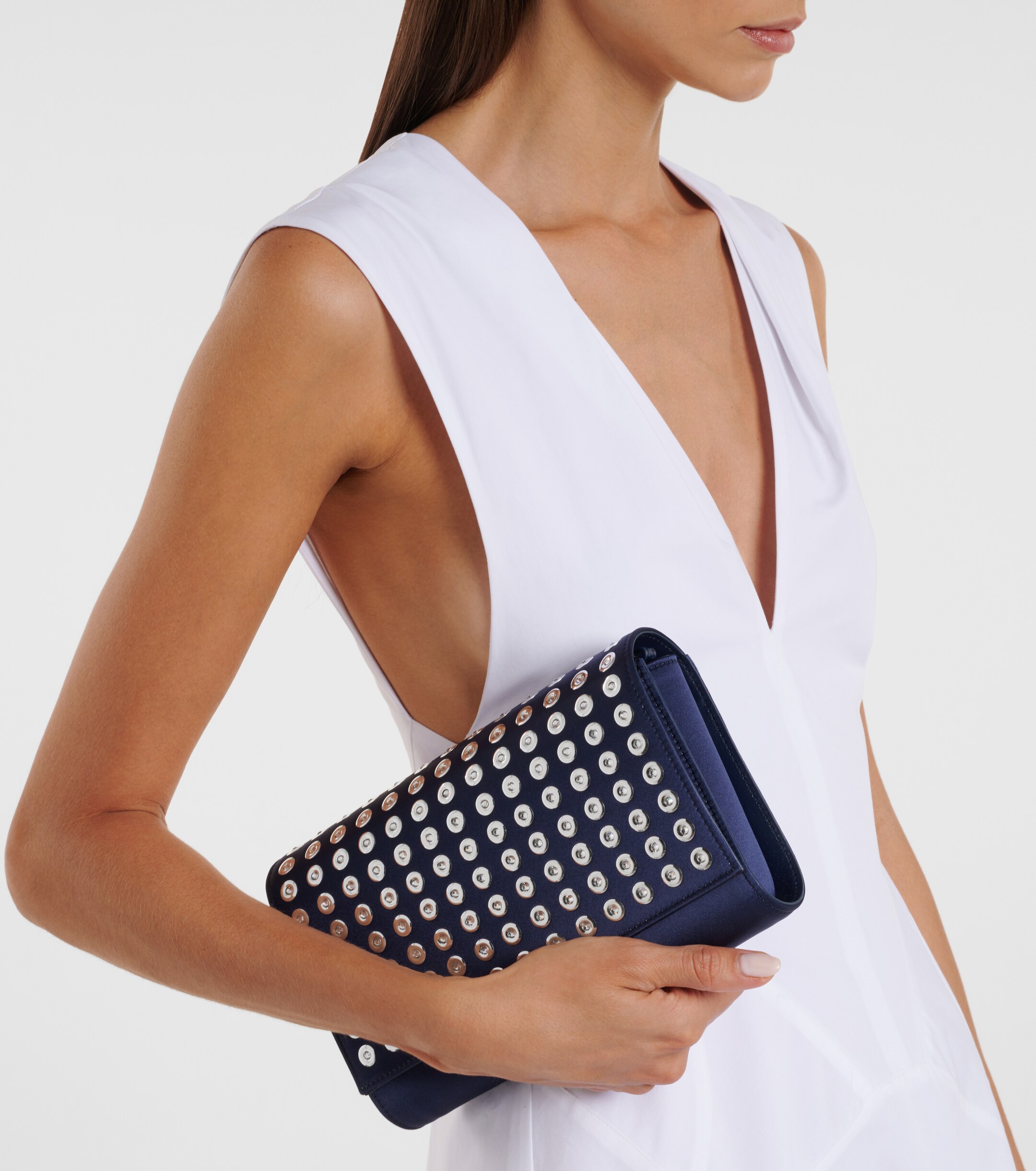 CHRISTIAN LOUBOUTIN Paloma Small satin crêpe clutch