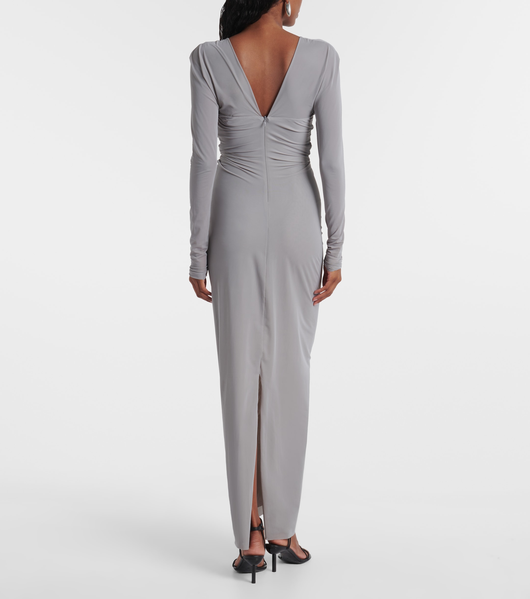 Christopher Esber - Molded Venus cutout mesh maxi dress | Plush