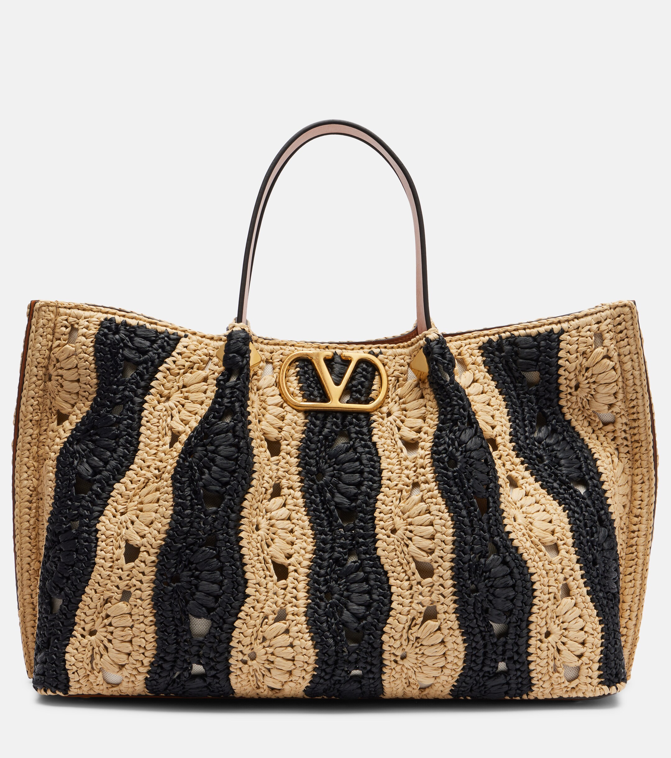Valentino Garavani VLogo Medium raffia tote bag