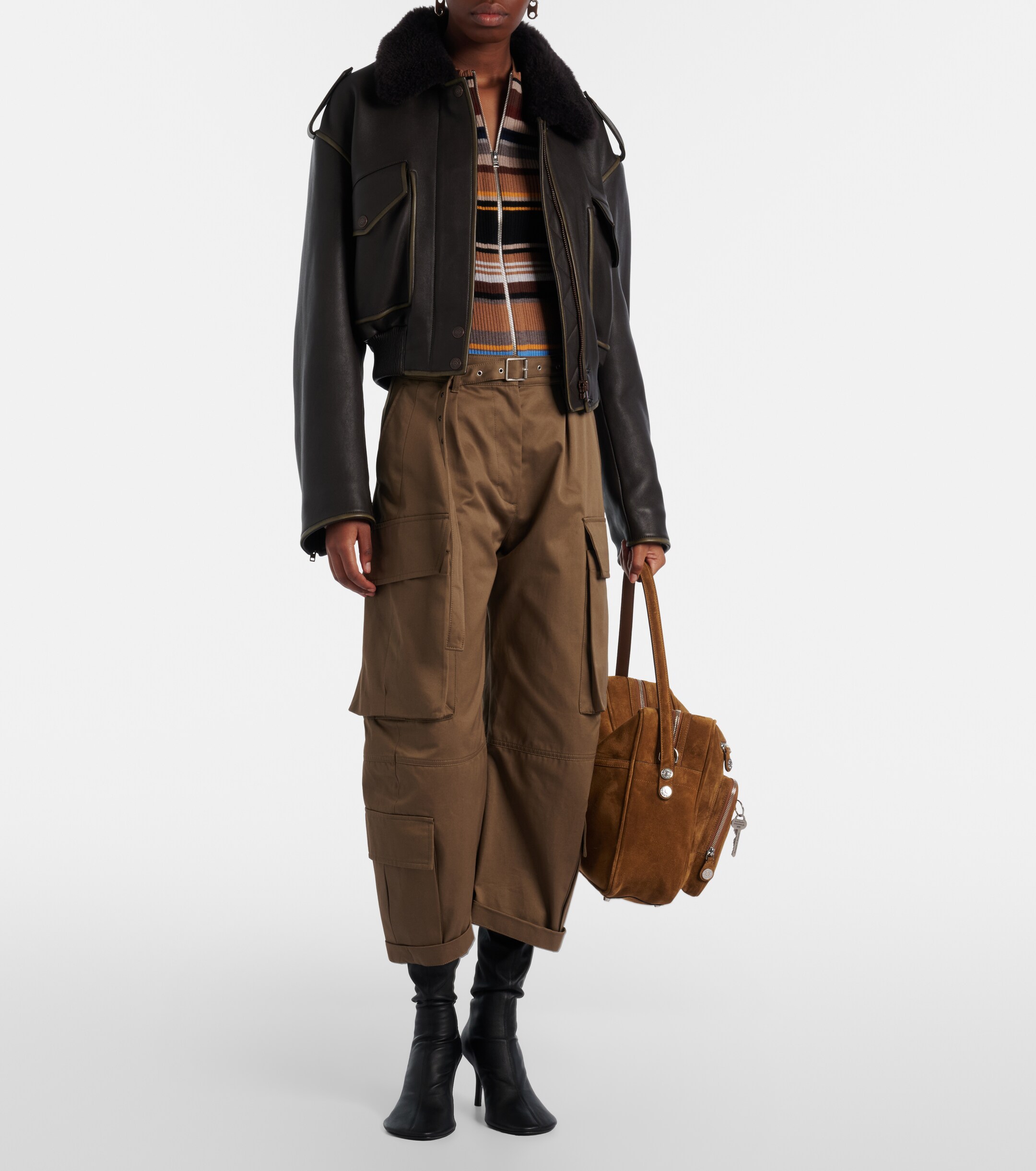 Acne Studios Camero Camera Large suede shoulder bag